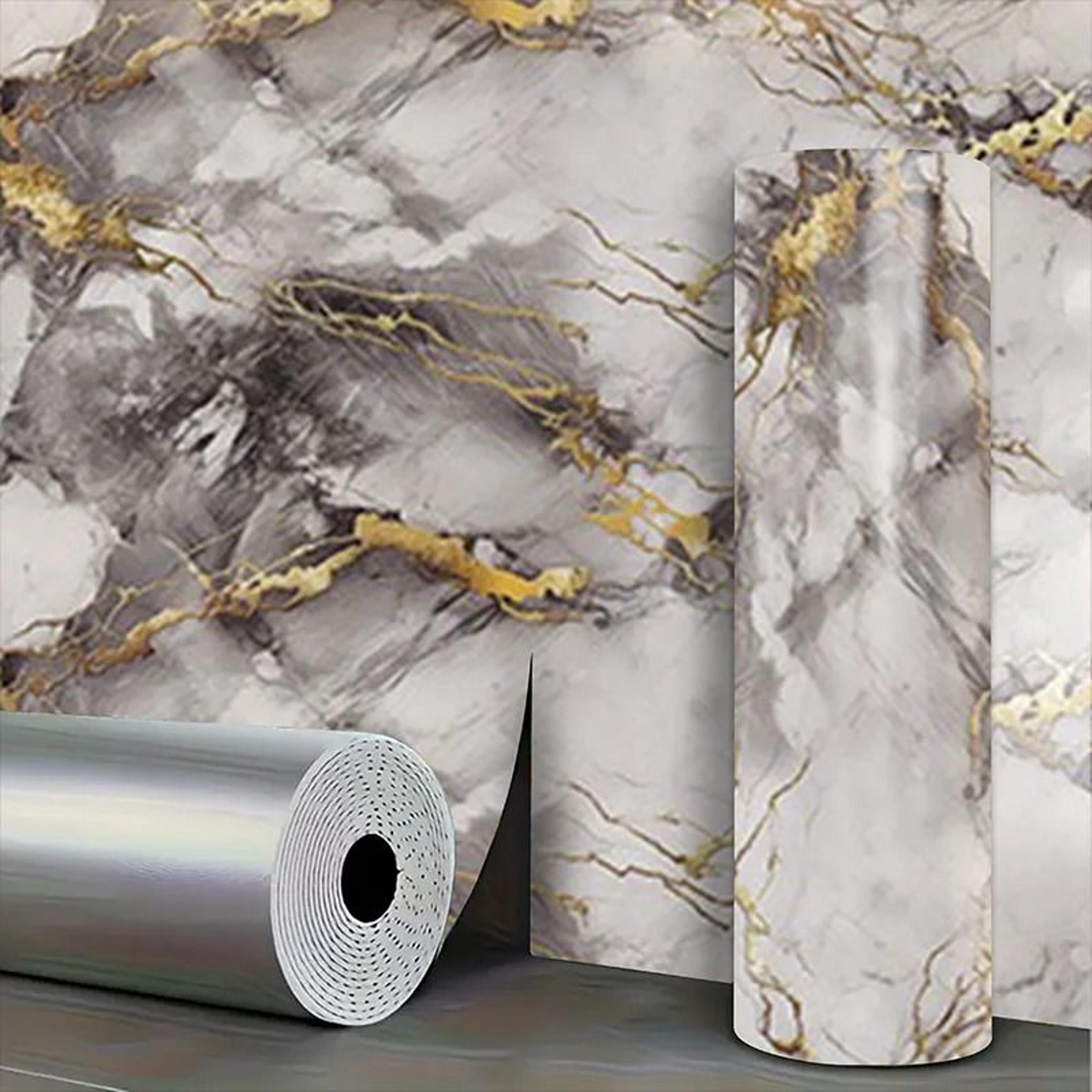 Marble Pattern Waterproof And Oilproof Self Adhesive Wallpaper  Removable Decorative Wall Sticker F 10