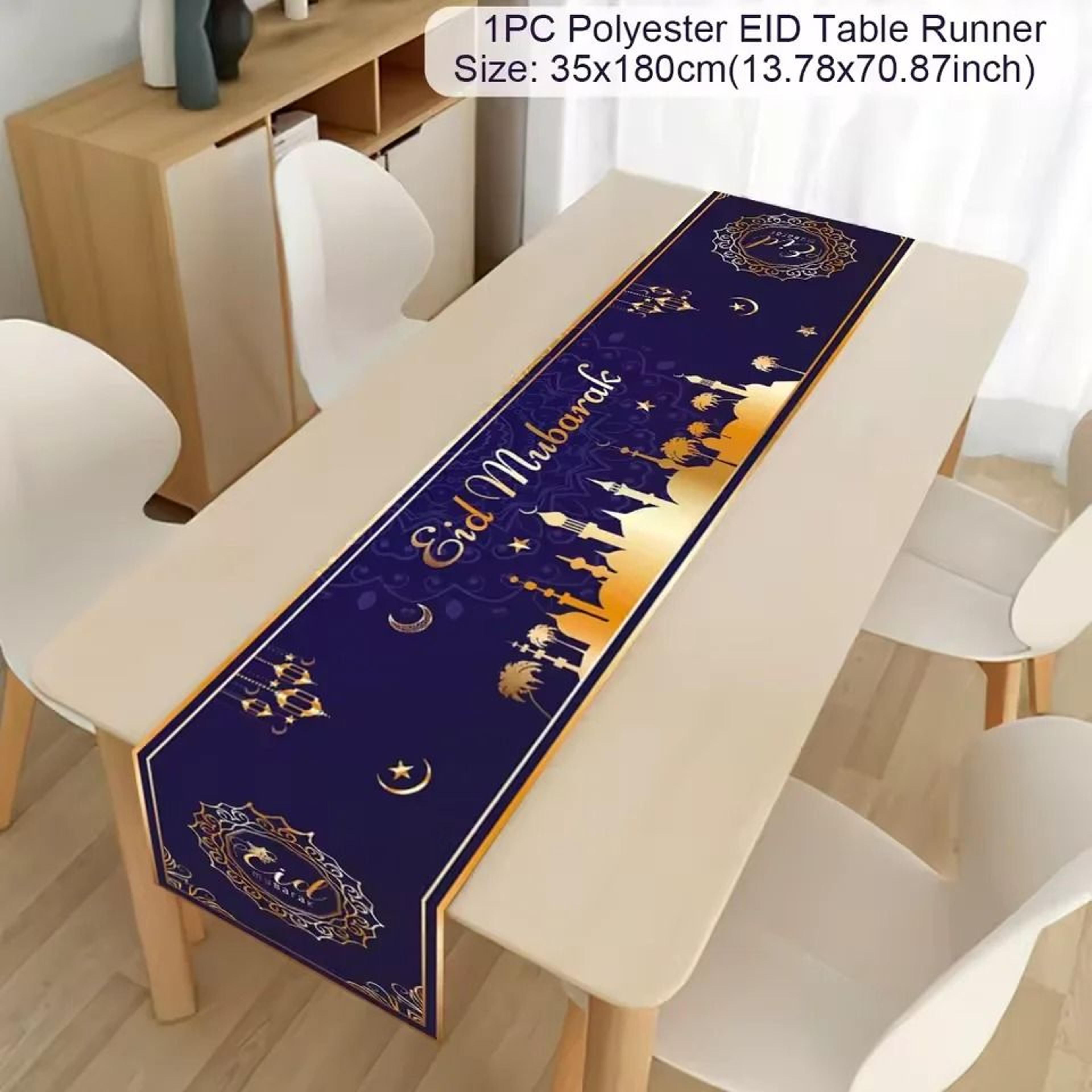 Ramadan Table Runner  Eid Mubarak Table Decoration For Home  Islamic Party Dining Decor 27