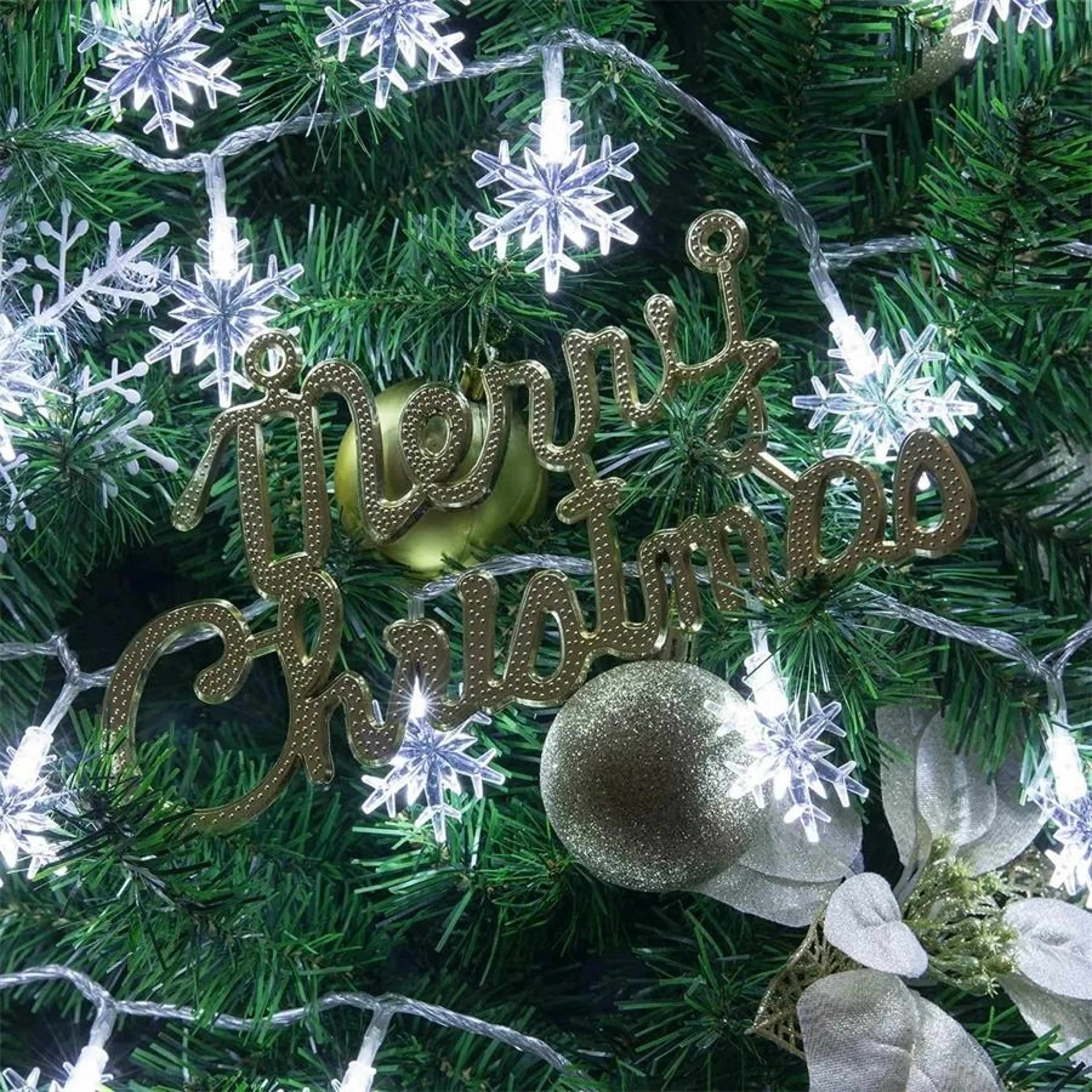 Snowflake LED String Lights  Battery  USB Powered Christmas Fairy Lights For Tree  Holiday Decor 2