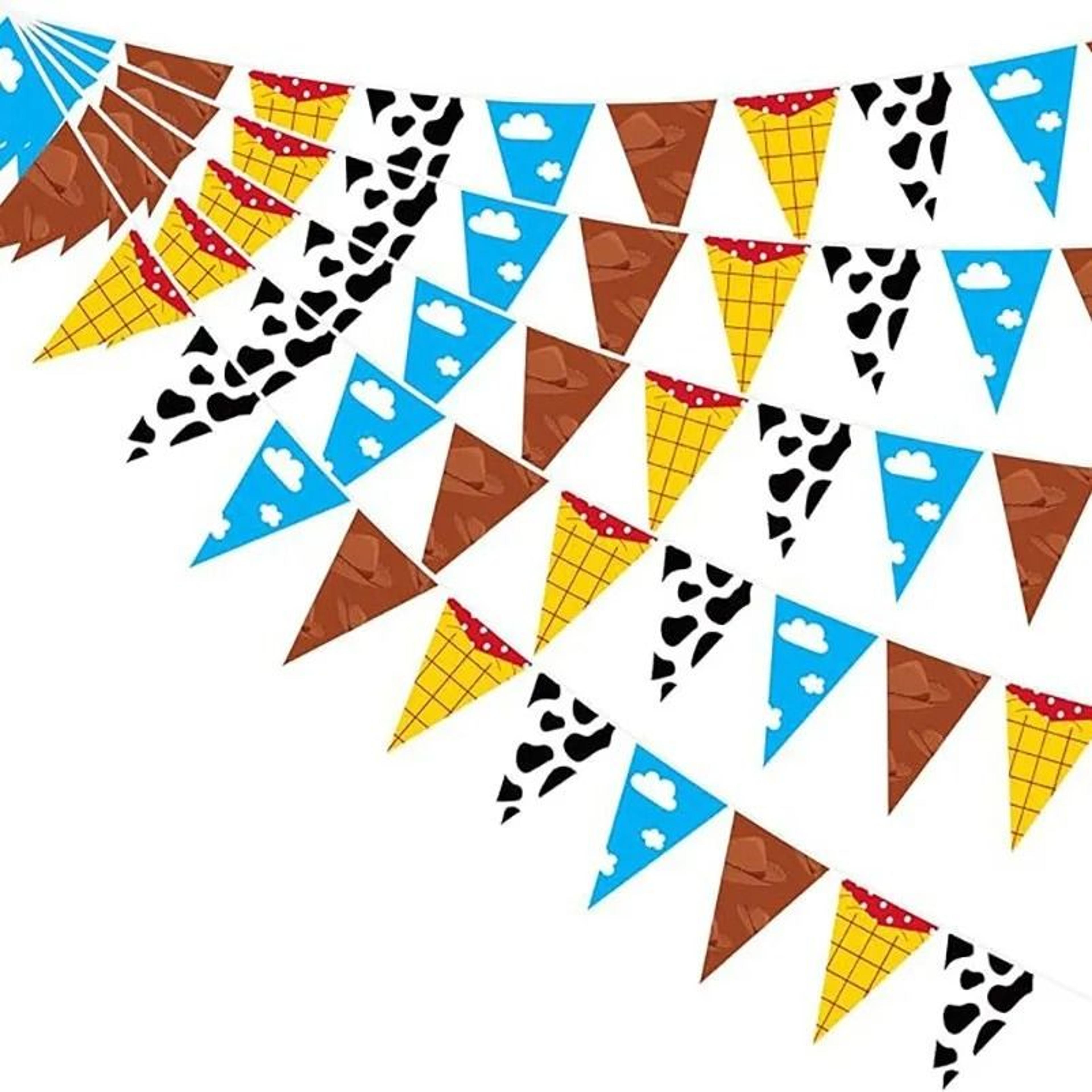 Blue Sky White Clouds Cows Banner Story Inspired String Flags For Birthday Party And Baby Shower De 4