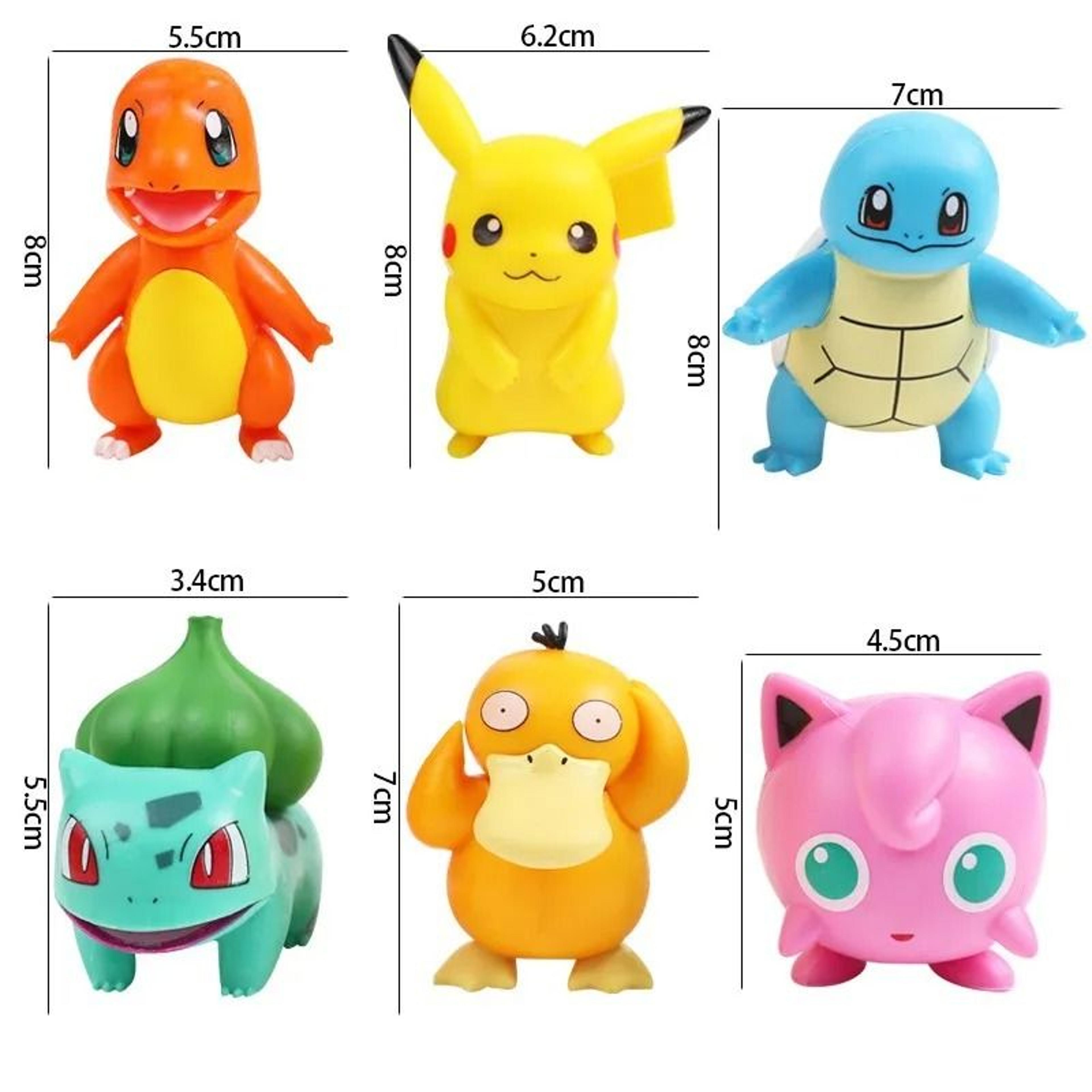 Pikachu Cake Topper Figures Poke Ball Action Toys Pokemon Theme Birthday Party Decor Set 2