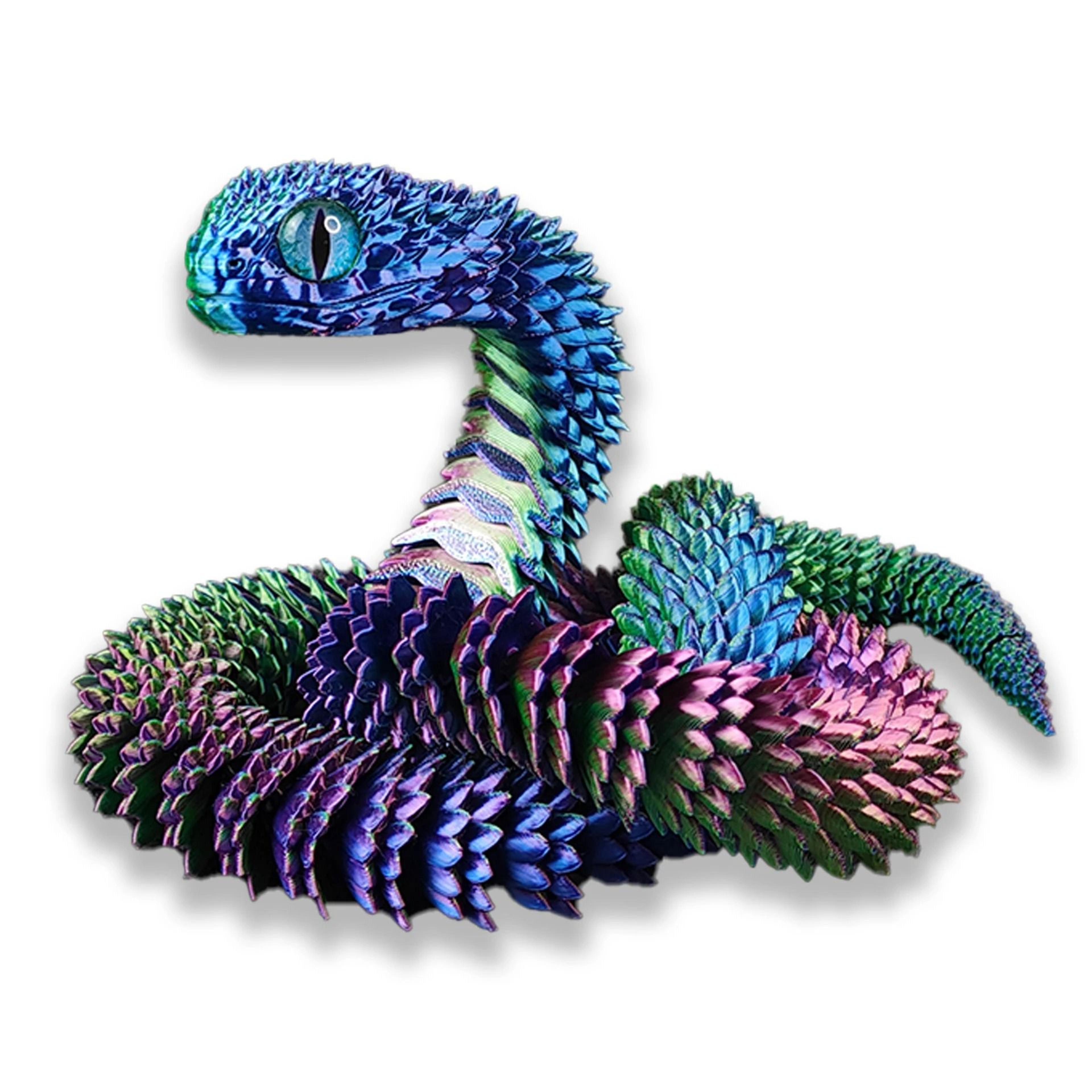 3D Printed Snake Movable Joint Simulation Figurine Creative Desktop Ornament New Year Gift And Fidg 11