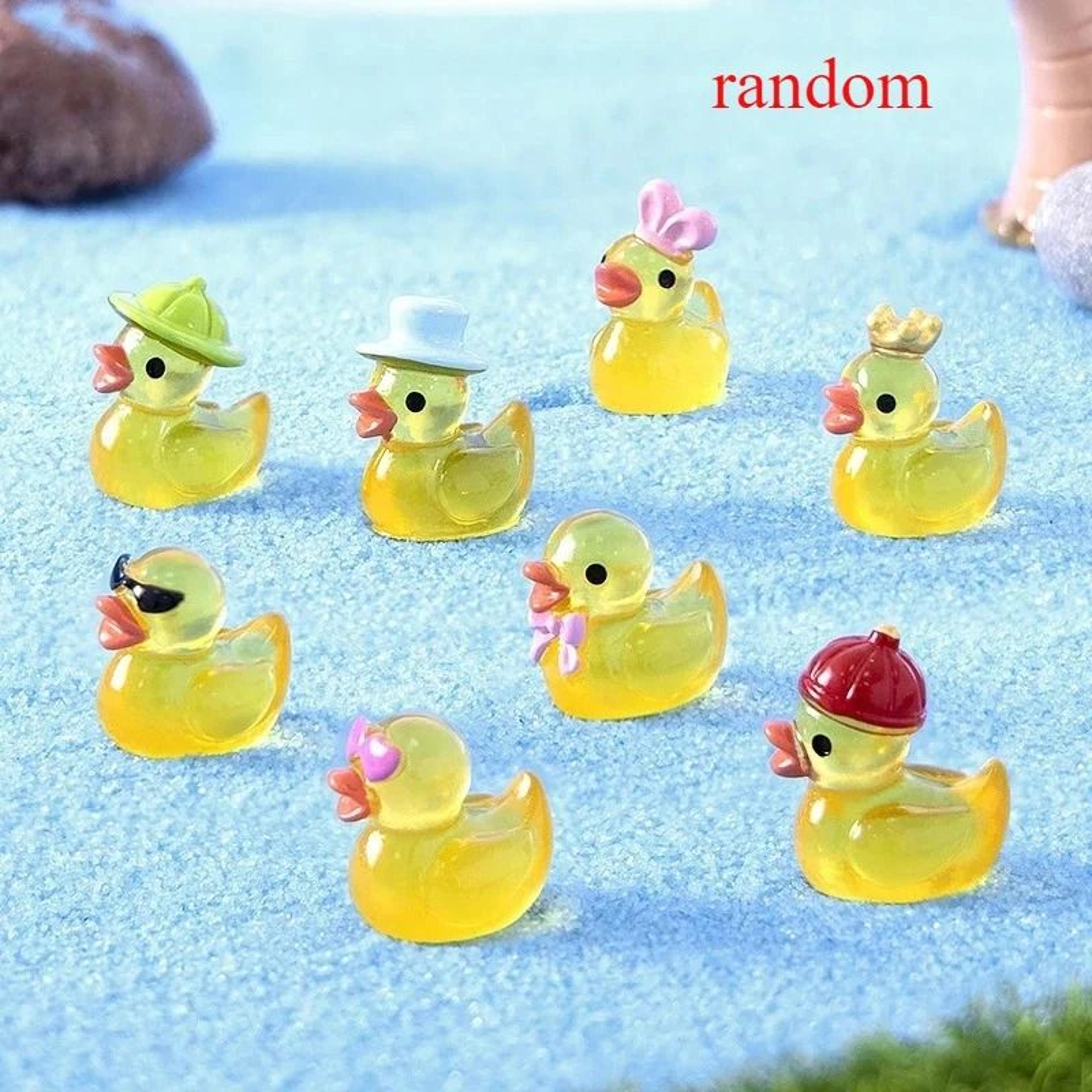Mini Yellow Luminous Duck Ornaments Miniature Glow In The Dark Ducks For Micro Fairy Garden Landsca