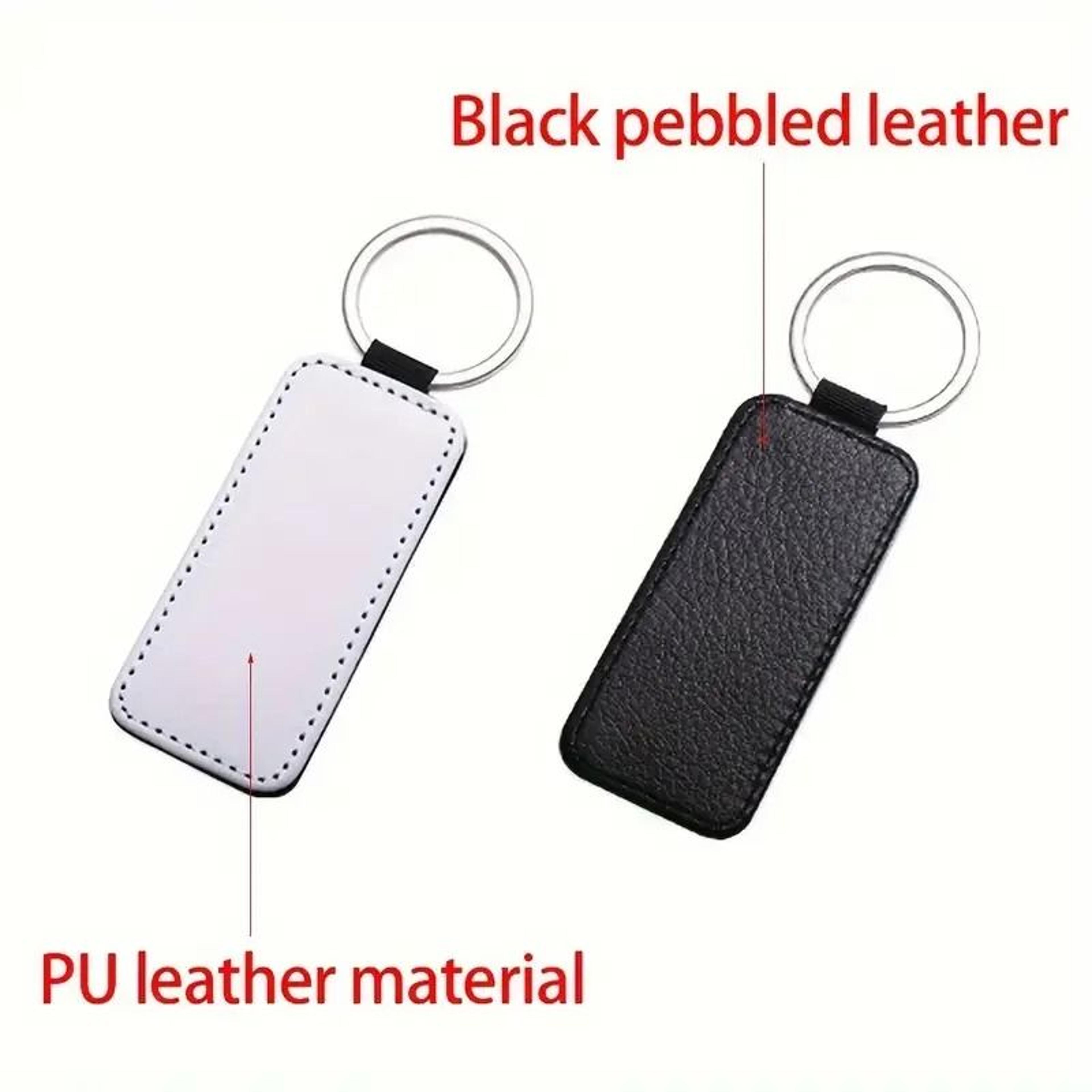 1 Custom Photo Keychain Personalized PU Leather Round Keyring With Sublimation Printing Unique Gift 5