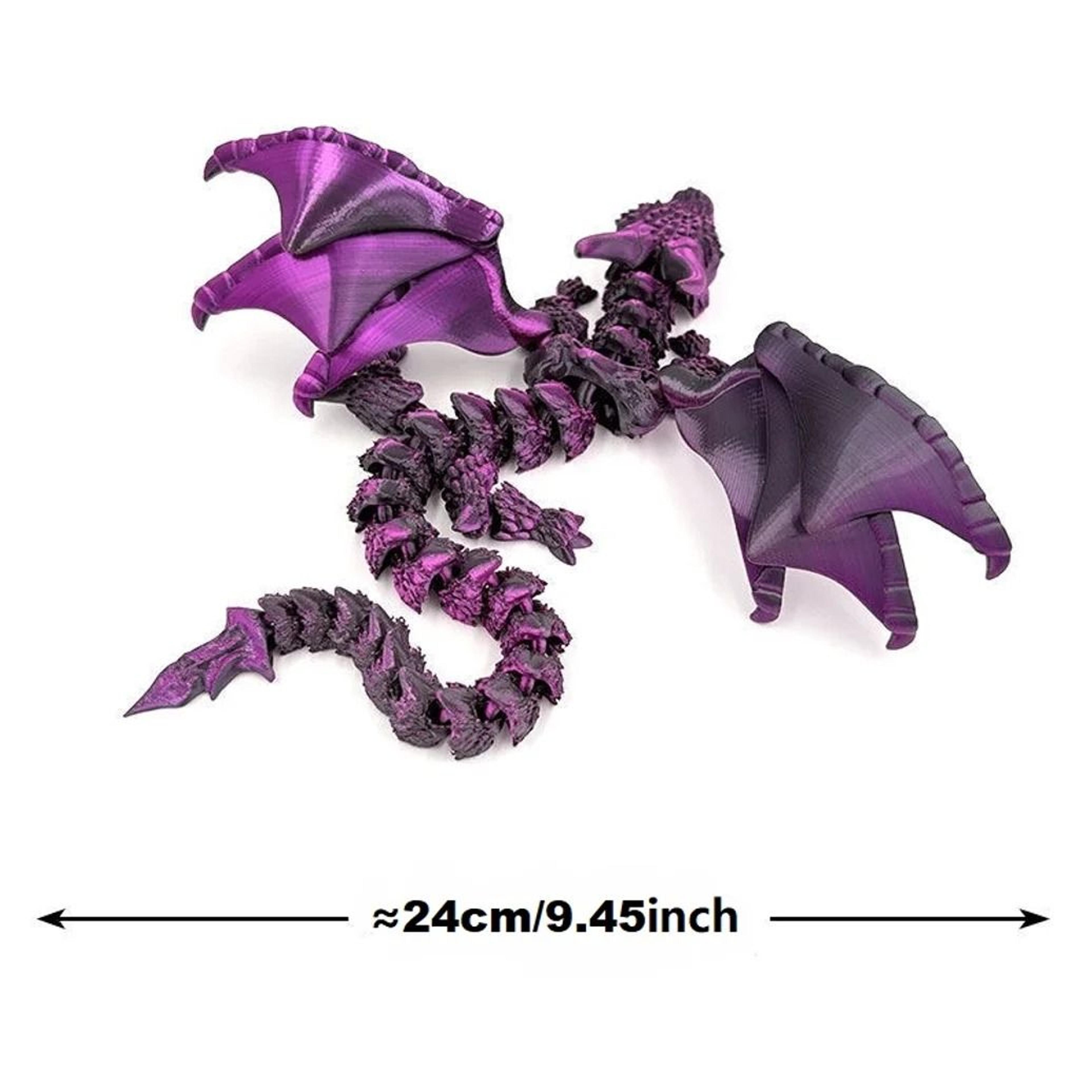 3D Printed Winged Carriage Dragon Figurine 87 Inch Art Deco Resin Sculpture Tabletop Decor 5