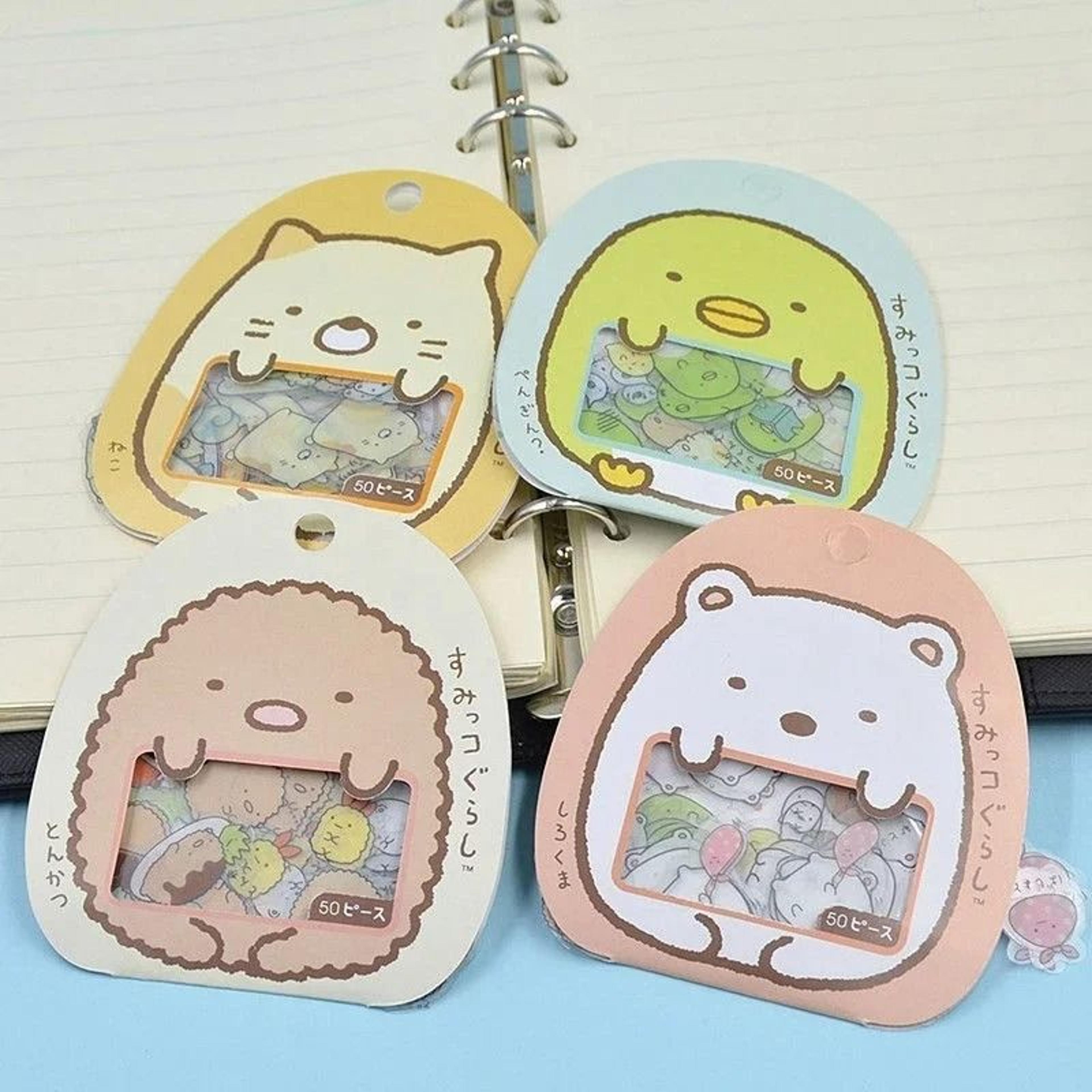 50 pcs cute japanese sumikko gurashi sticker flakes bag sack animals scrapbooking diy crafts stationary decor
