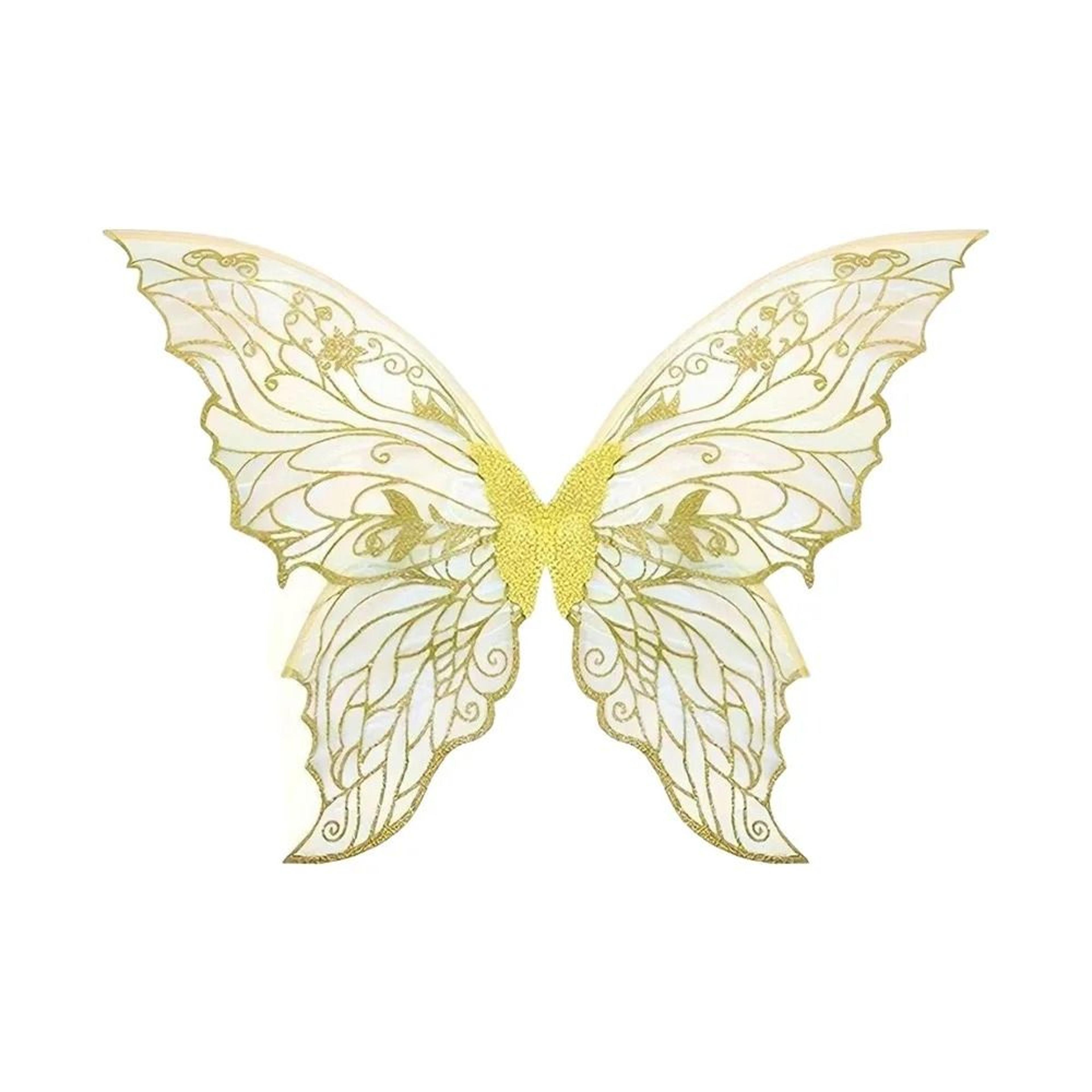 Sparkling Organza Fairy Wings Iridescent Butterfly Costume Props Dress Up Accessory For Parties 11
