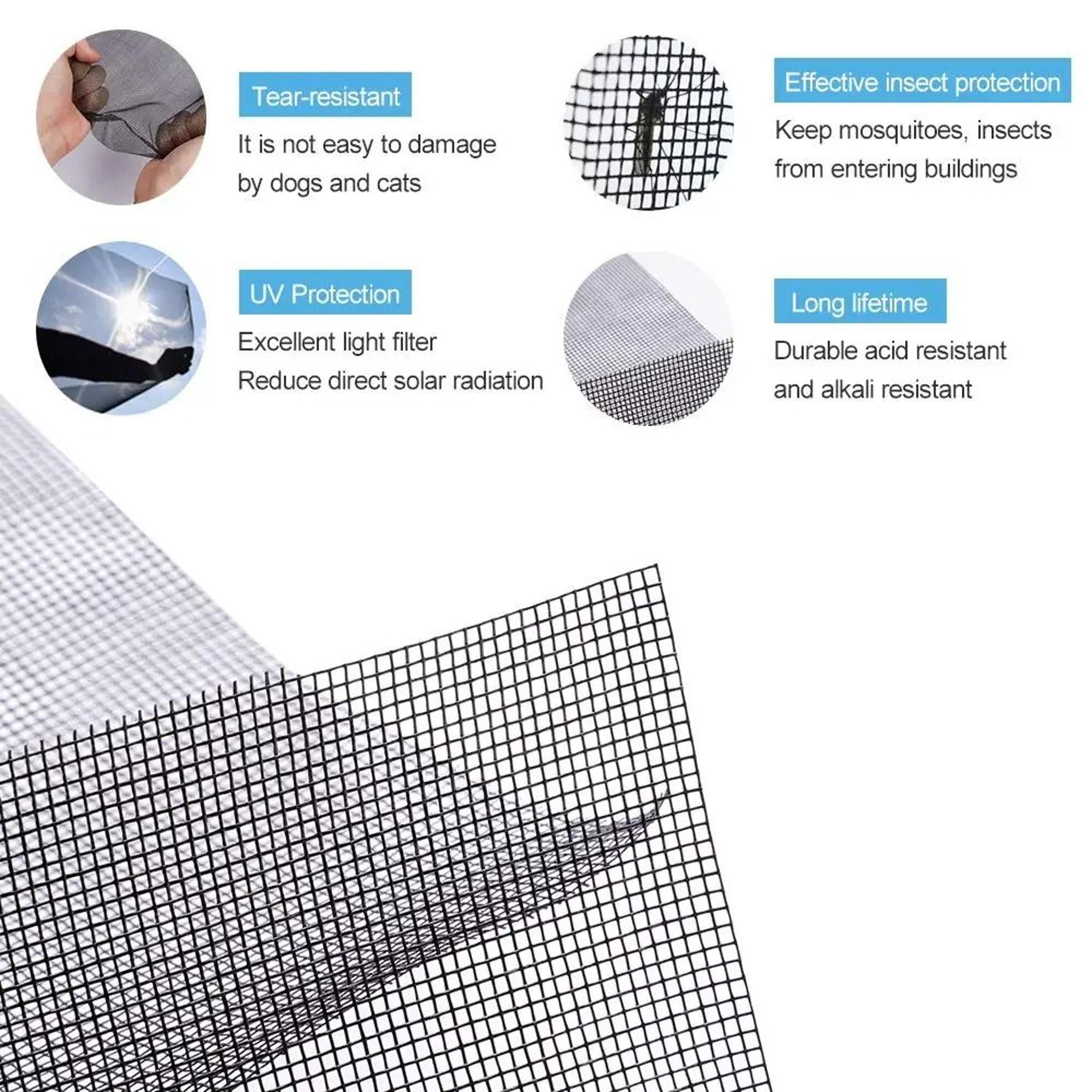 Door Window Gauze Mosquito Netting Mesh Screen Household Living Room Mesh Roll Protective Fence 4