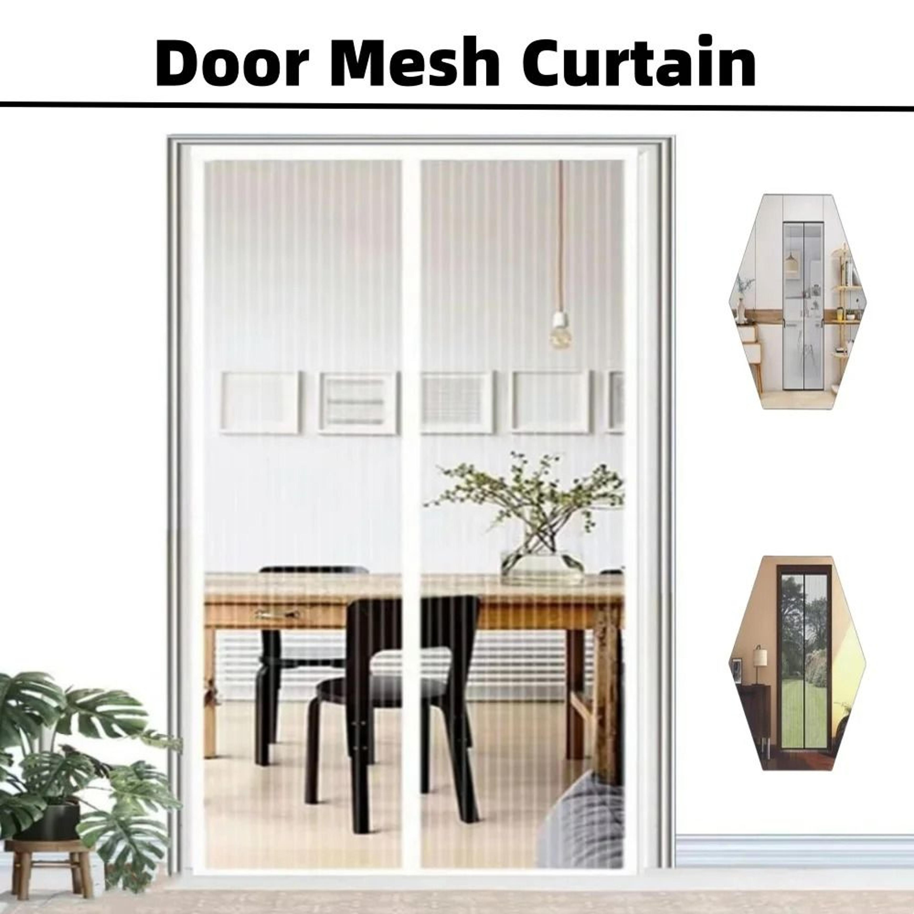 automatic closing door mesh curtain universal magnetic screen anti mosquito netting