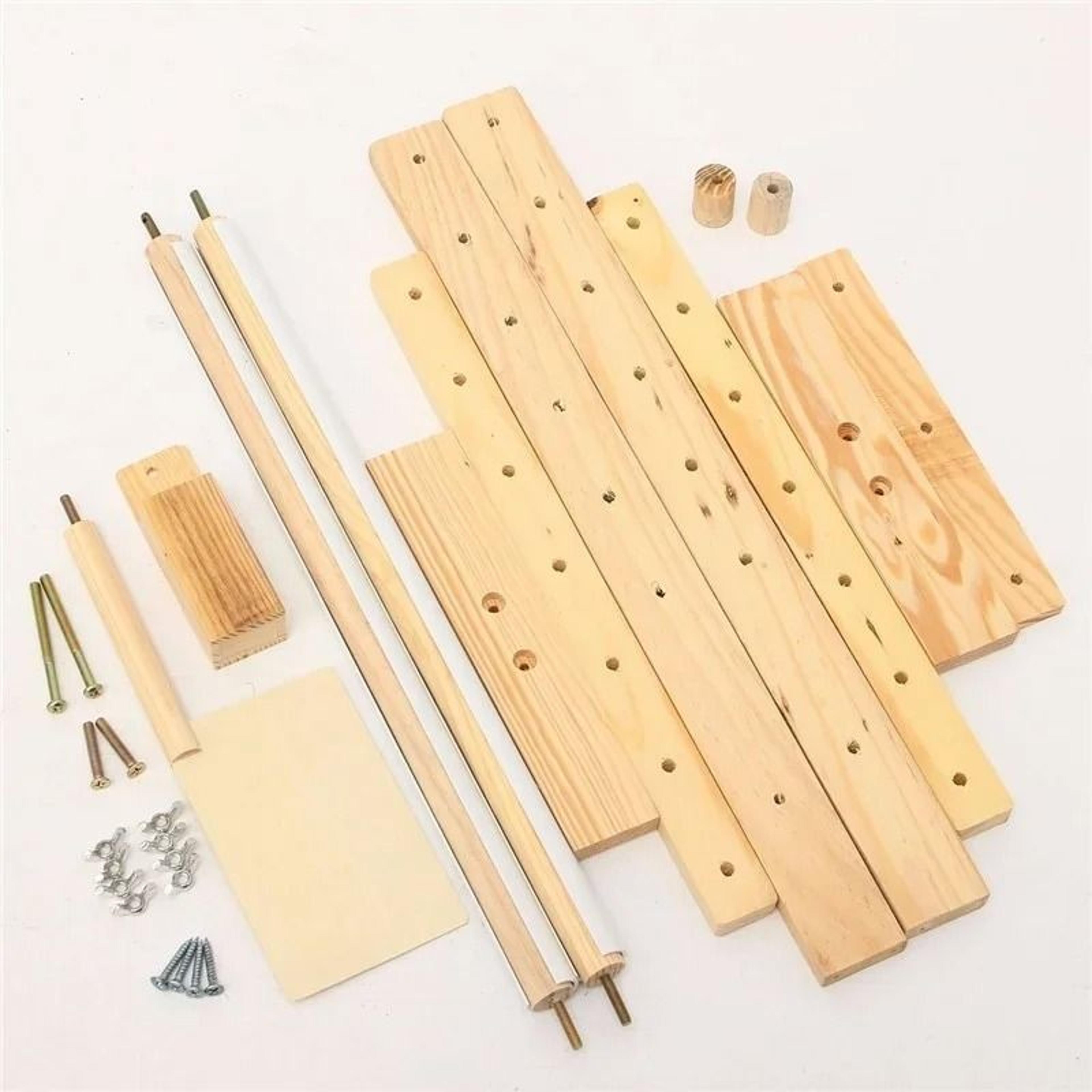 Adjustable Wood Pine Cross Stitch Frame Floor Stand Hands Free Tapestry Embroidery Hoop Tool 2