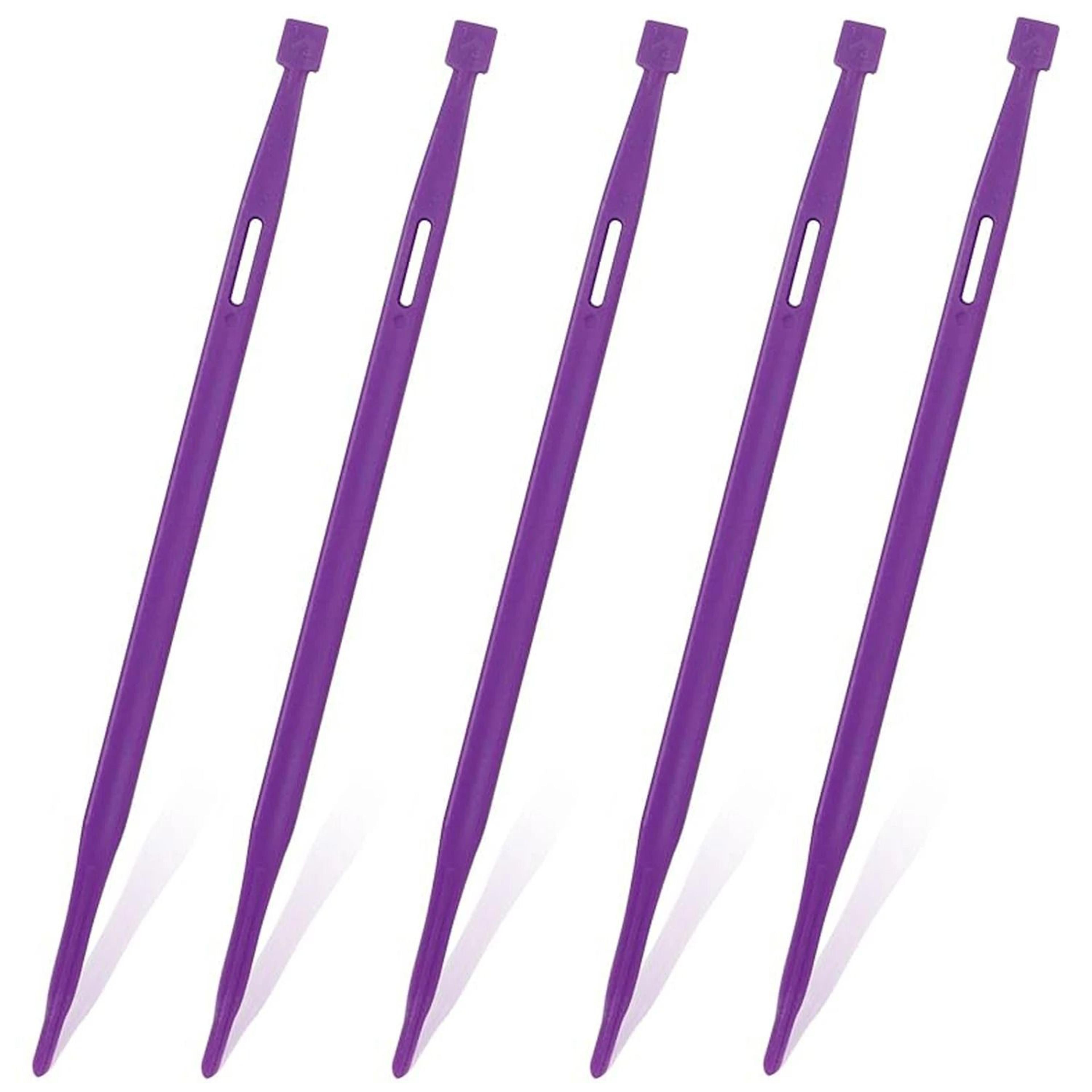 5 Pieces Household Multifunctional Colored Thread Threader Tool Set Plastic Needle Rod Elastic Band 6