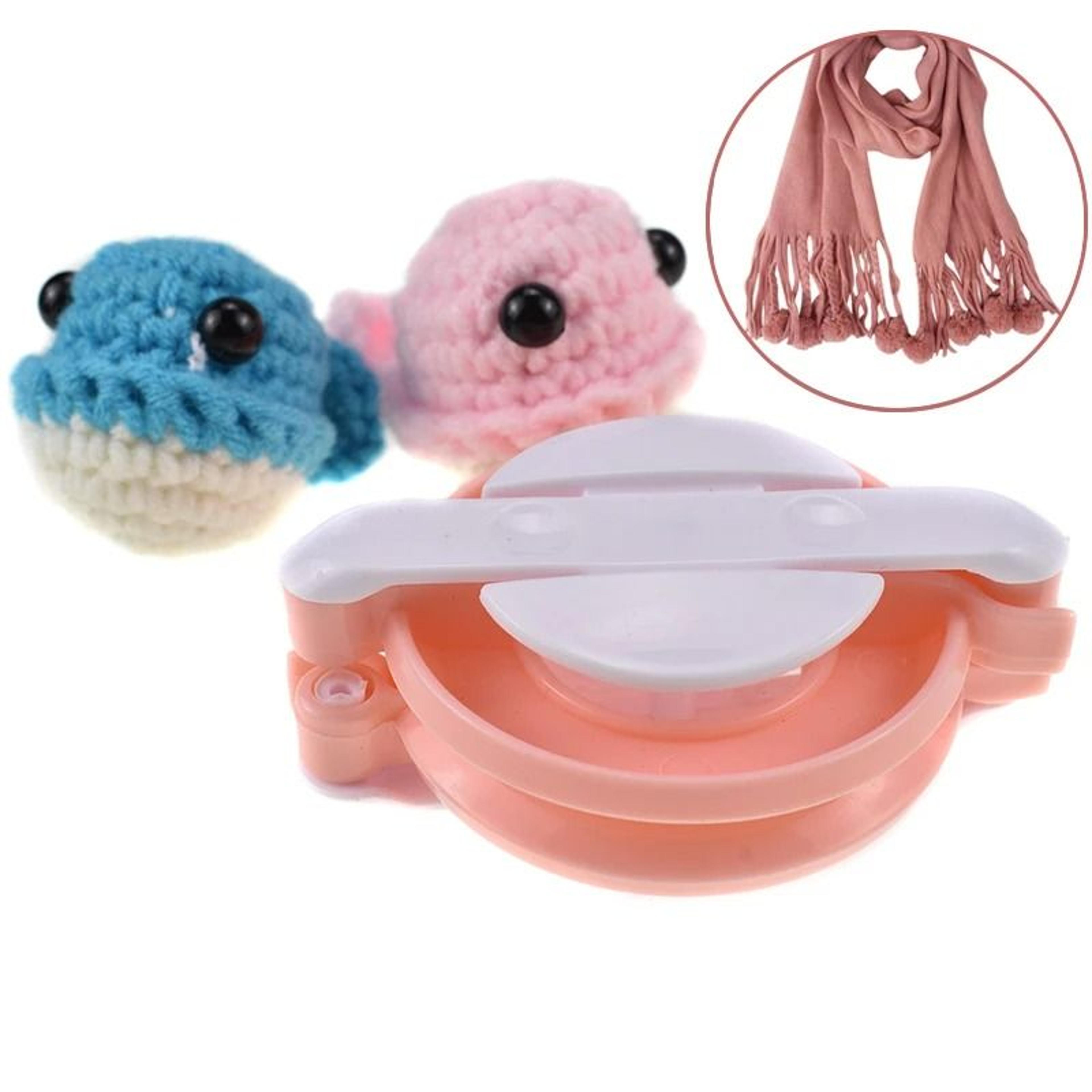 4 Pieces Set Weave Tool Pompom Maker Wool Ball Knitting Braiding Device Craft Kit 5