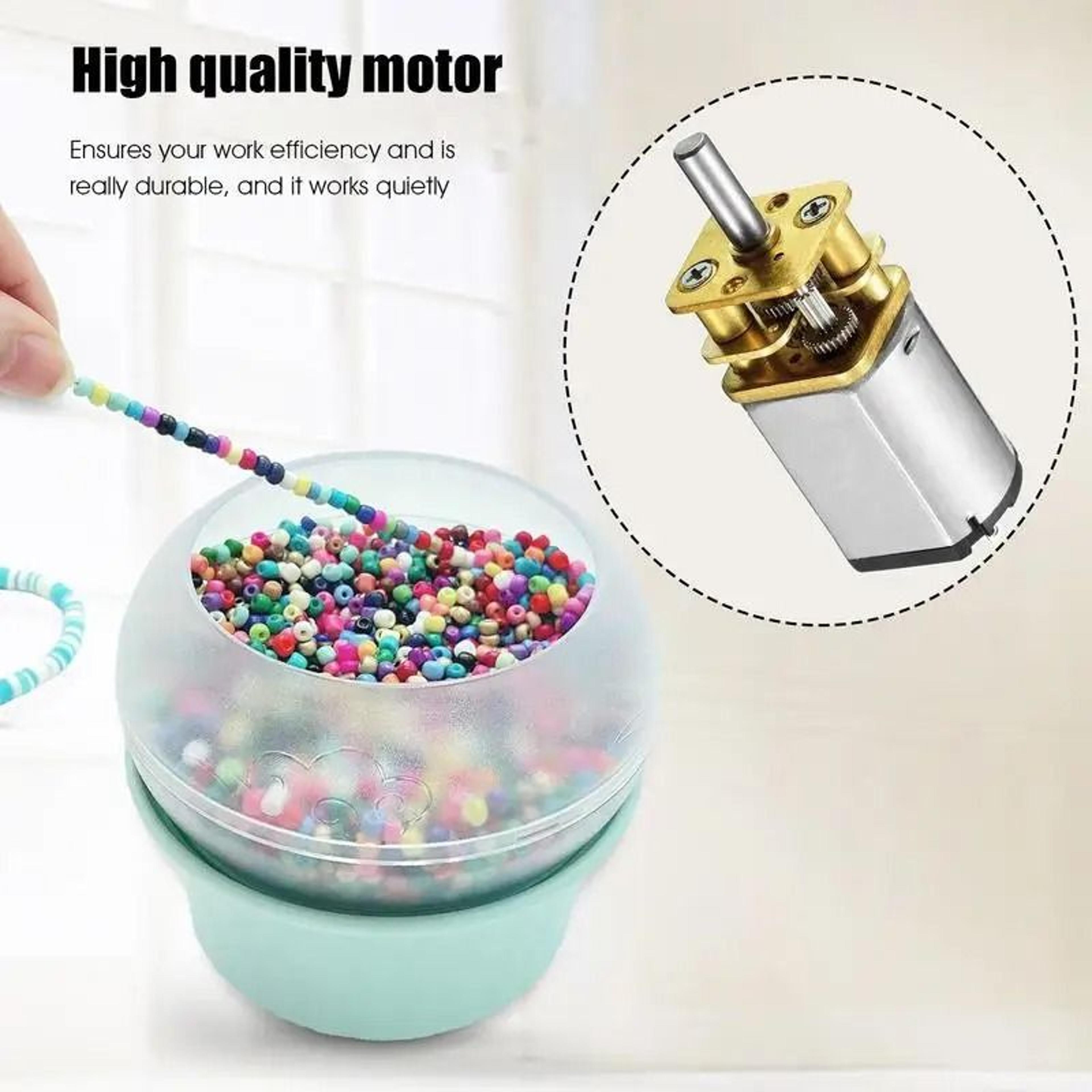 Electric Bead Spinner String Seed Beads Quickly Beading Bowl Loader Kit DIY Jewelry Making 4