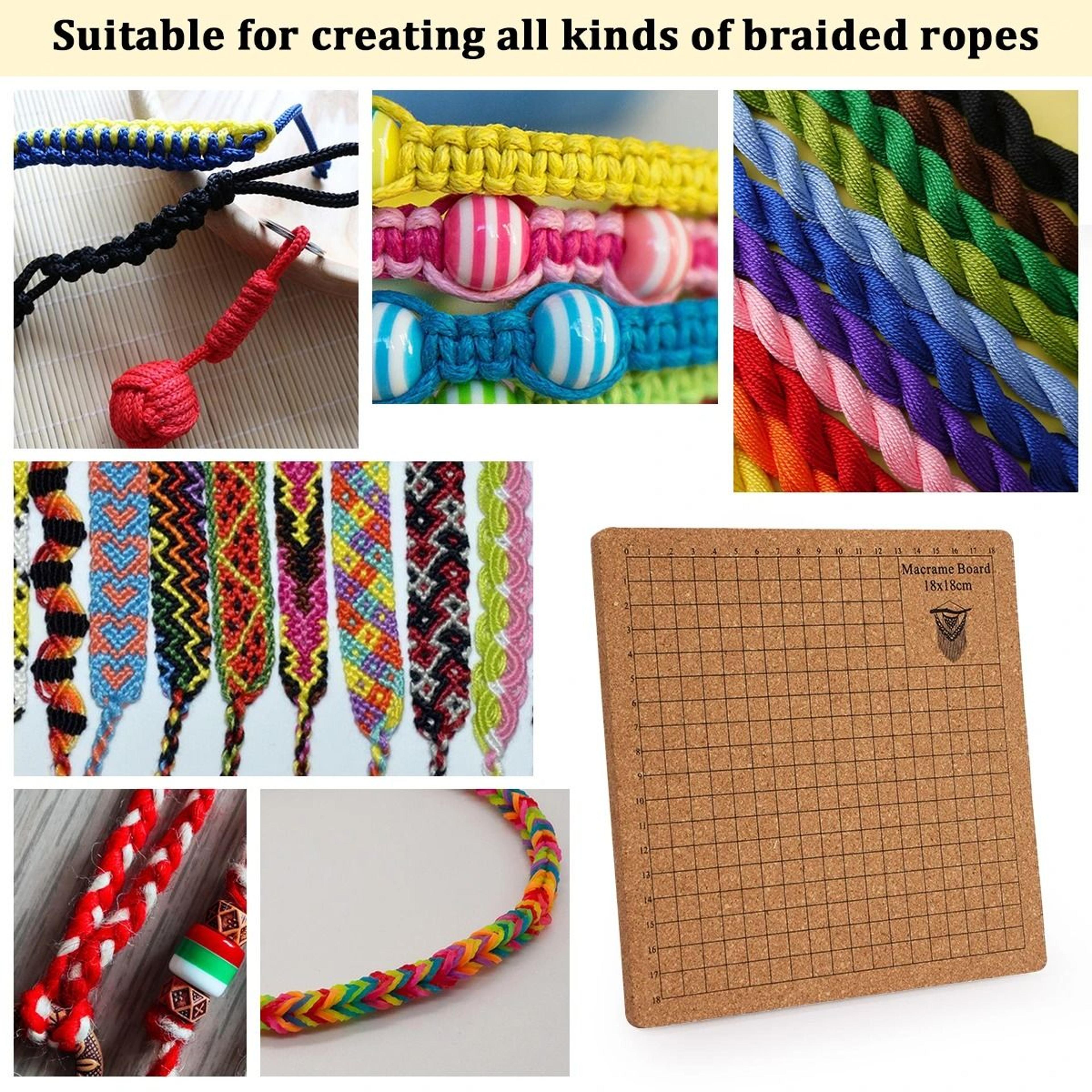 Square Braiding Board Knitting Double Side Macrame Project Board With Grids 5