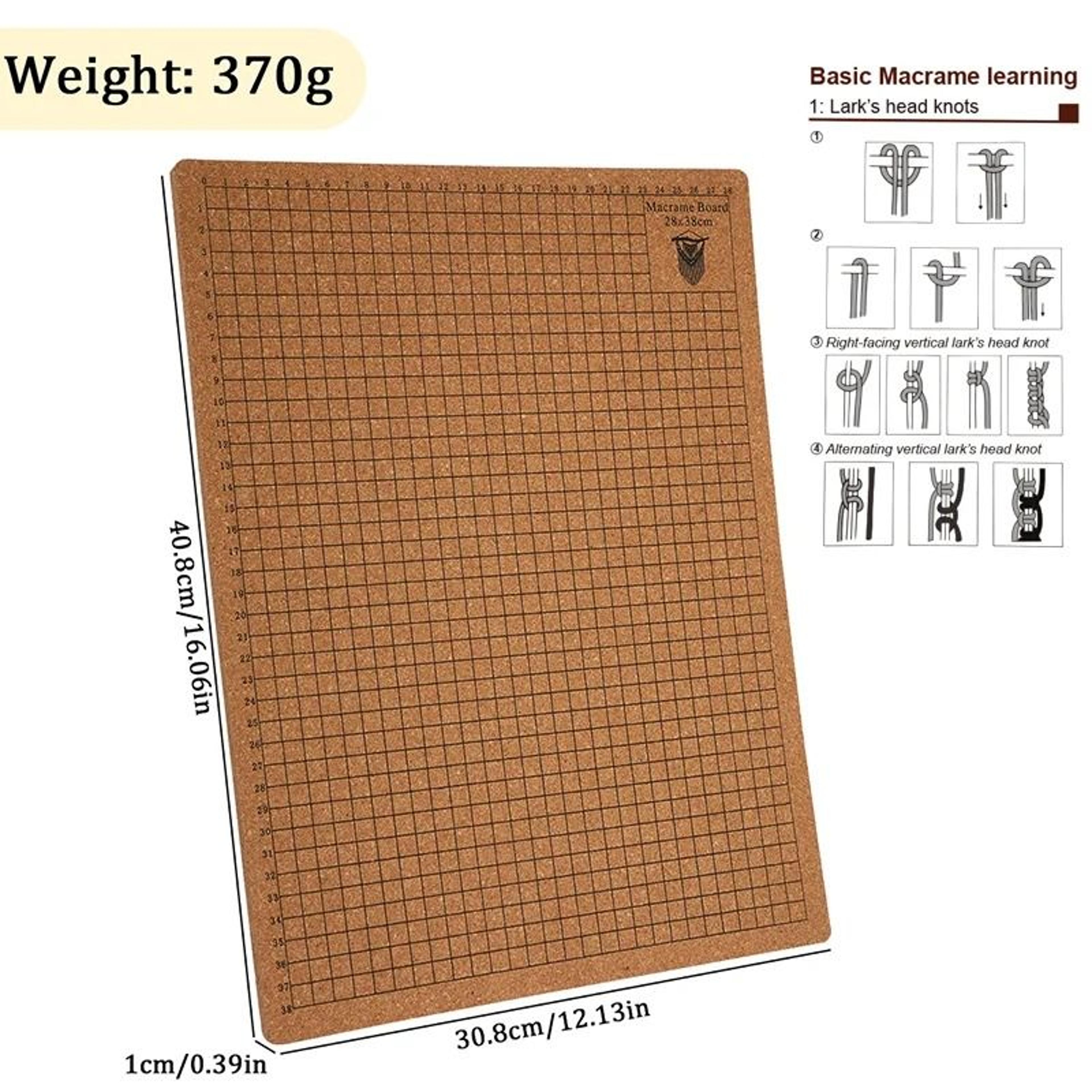 Square Braiding Board Knitting Double Side Macrame Project Board With Grids 8