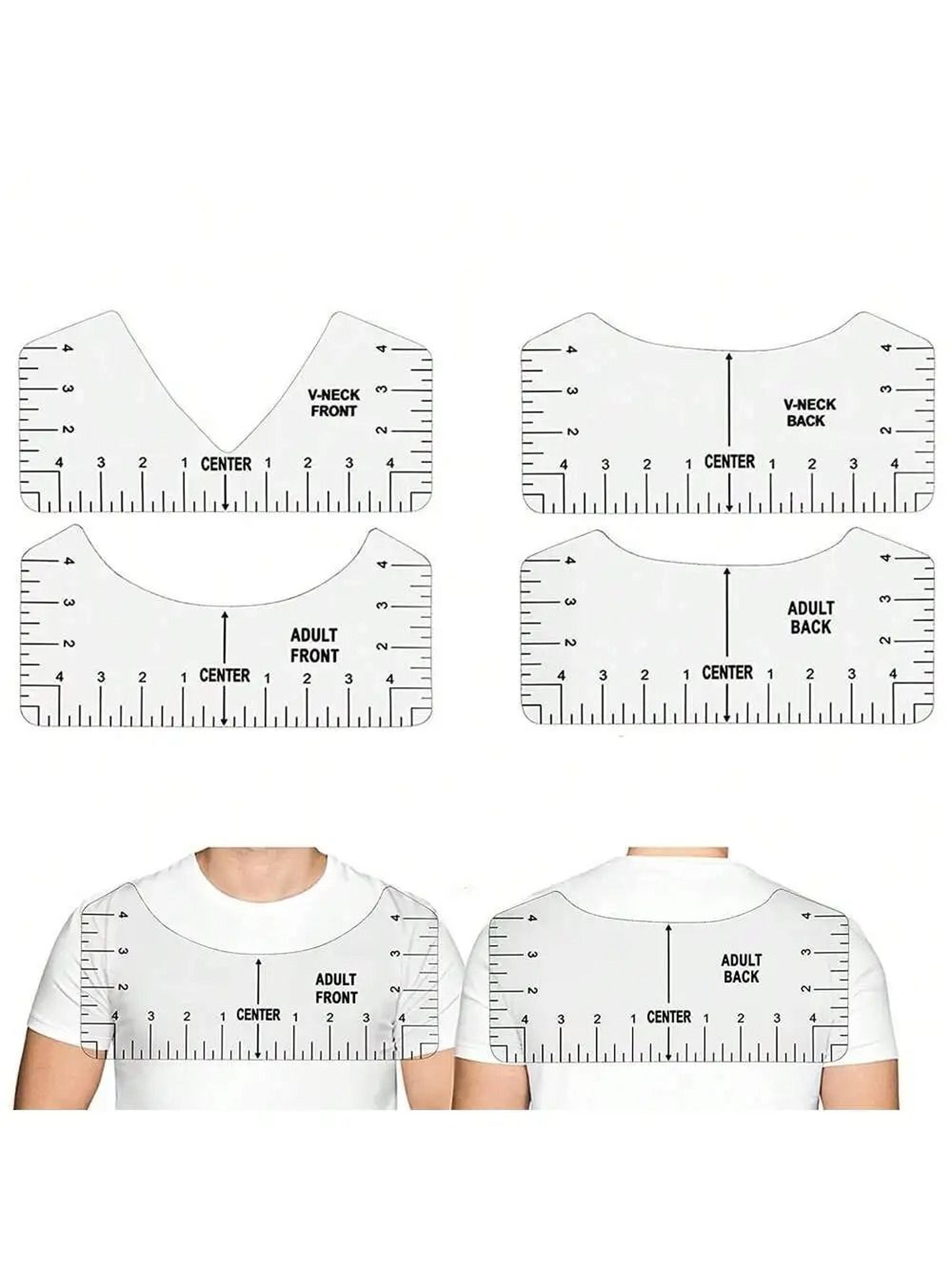 Shirt Alignment Ruler Tool Set TShirt Measuring Guide For Heat Transfer Vinyl 1