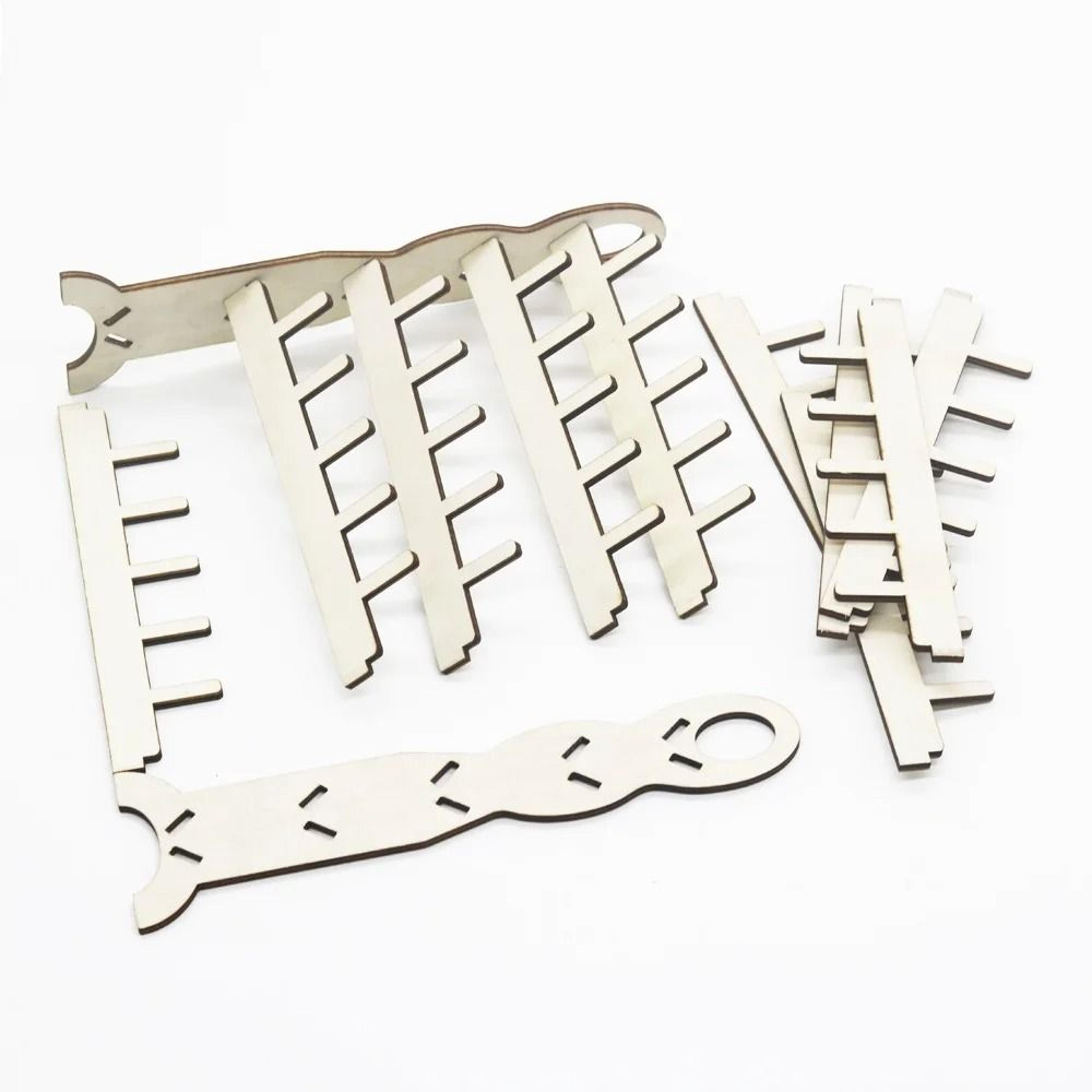 50 Spools Detachable Wooden Thread Rack Organizer Sewing Embroidery Cones Stand 3