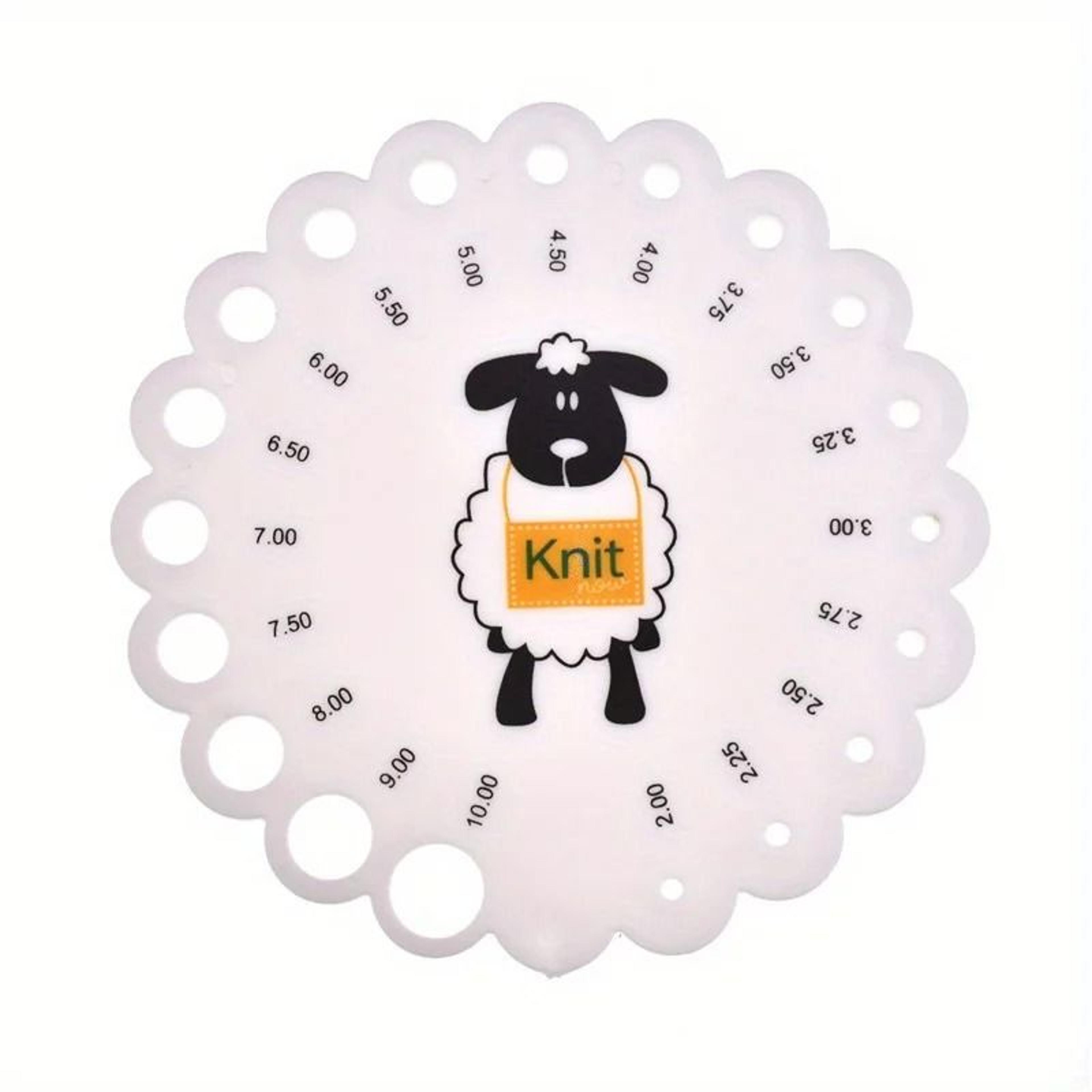 Portable Multifunctional Knitting Needle Gauge Measuring Ruler For Crochet And Sewing Tools 14