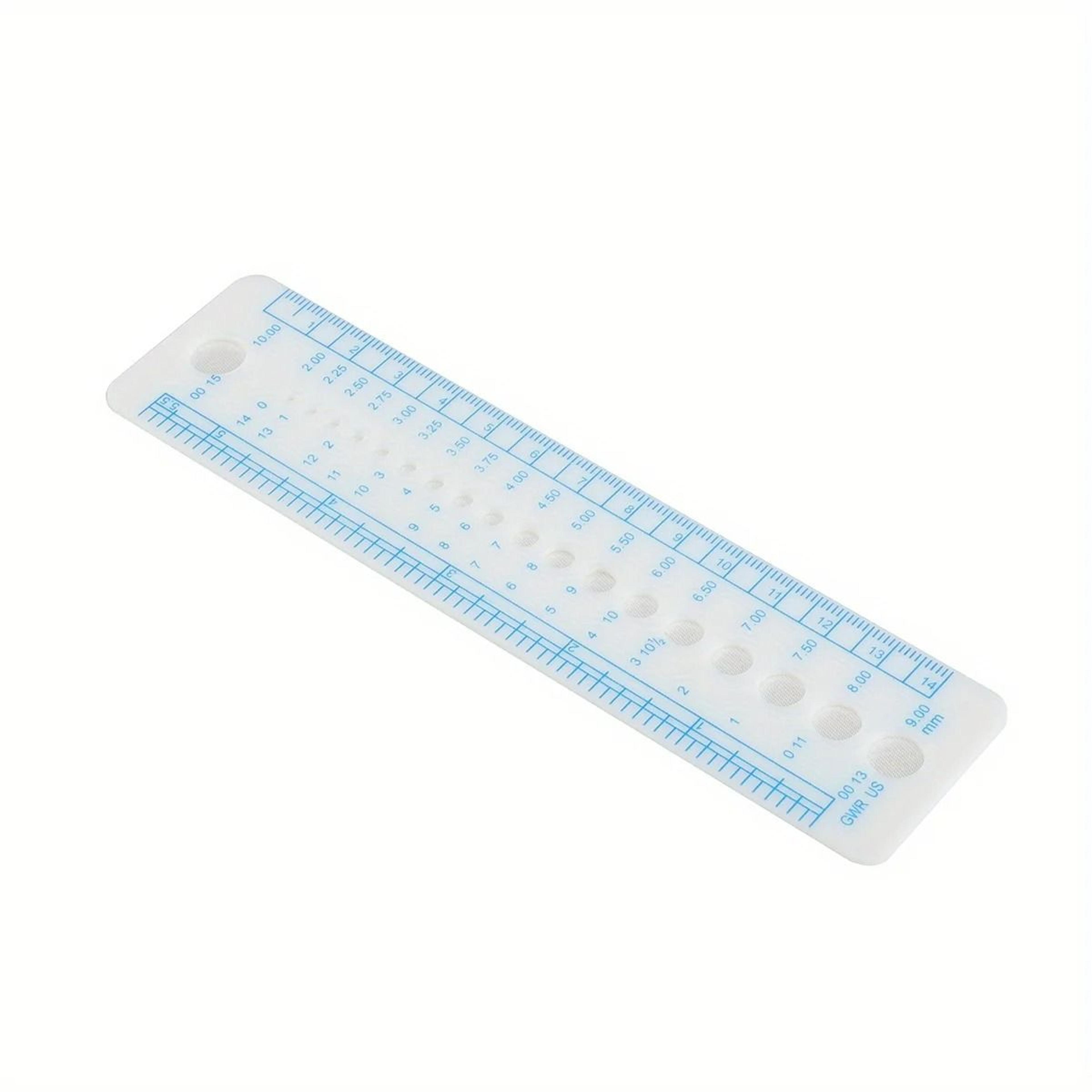 Portable Multifunctional Knitting Needle Gauge Measuring Ruler For Crochet And Sewing Tools 15