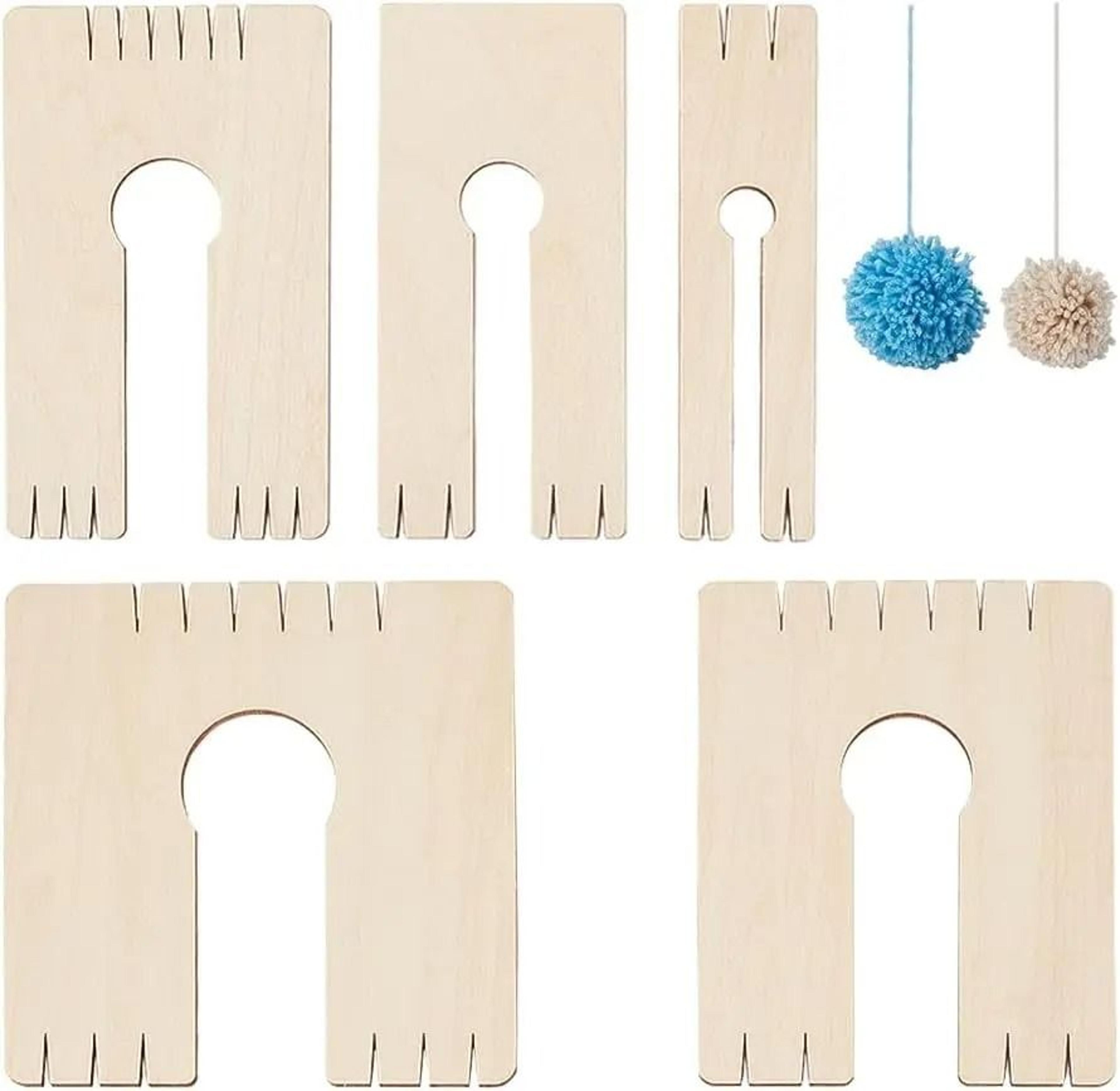 5 Piece Wooden Tassel And Mini PomPom Loom Board Set For Fiber Crafts And Jewelry 6