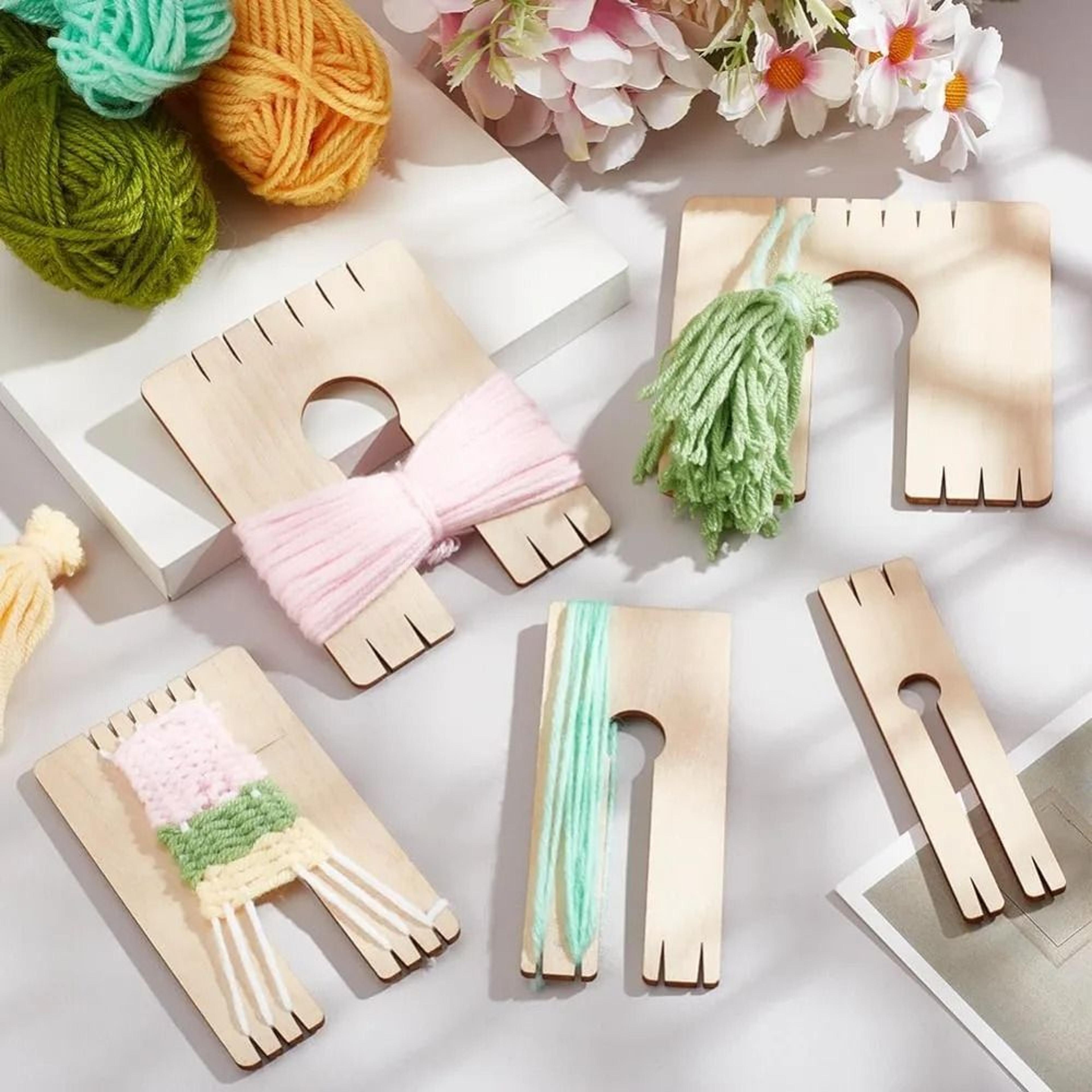 5 Piece Wooden Tassel And Mini PomPom Loom Board Set For Fiber Crafts And Jewelry 2