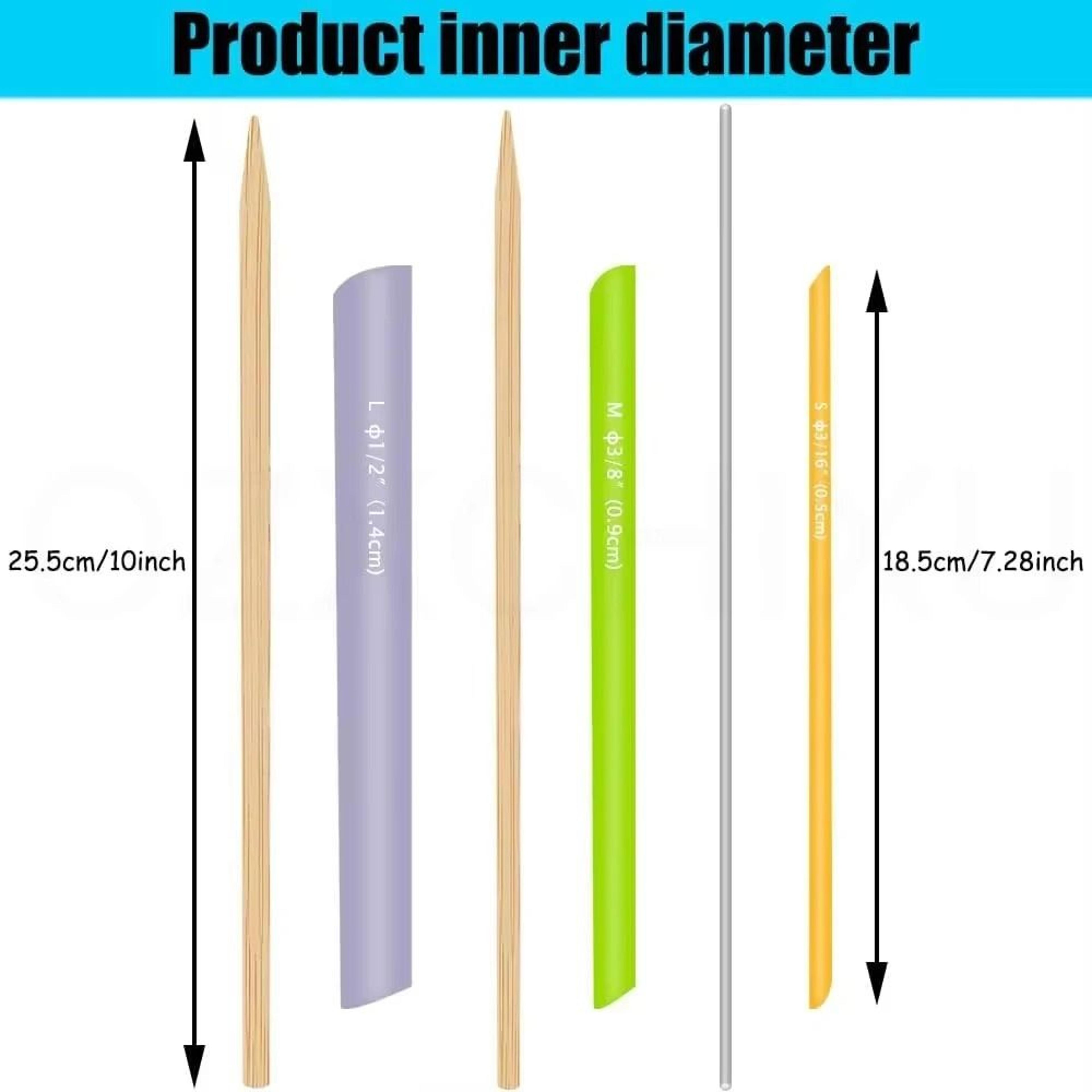 3 Pieces Quick Turn Fabric Tube Turner Set For Sewing Bow Ties And Fabric Stripping 1