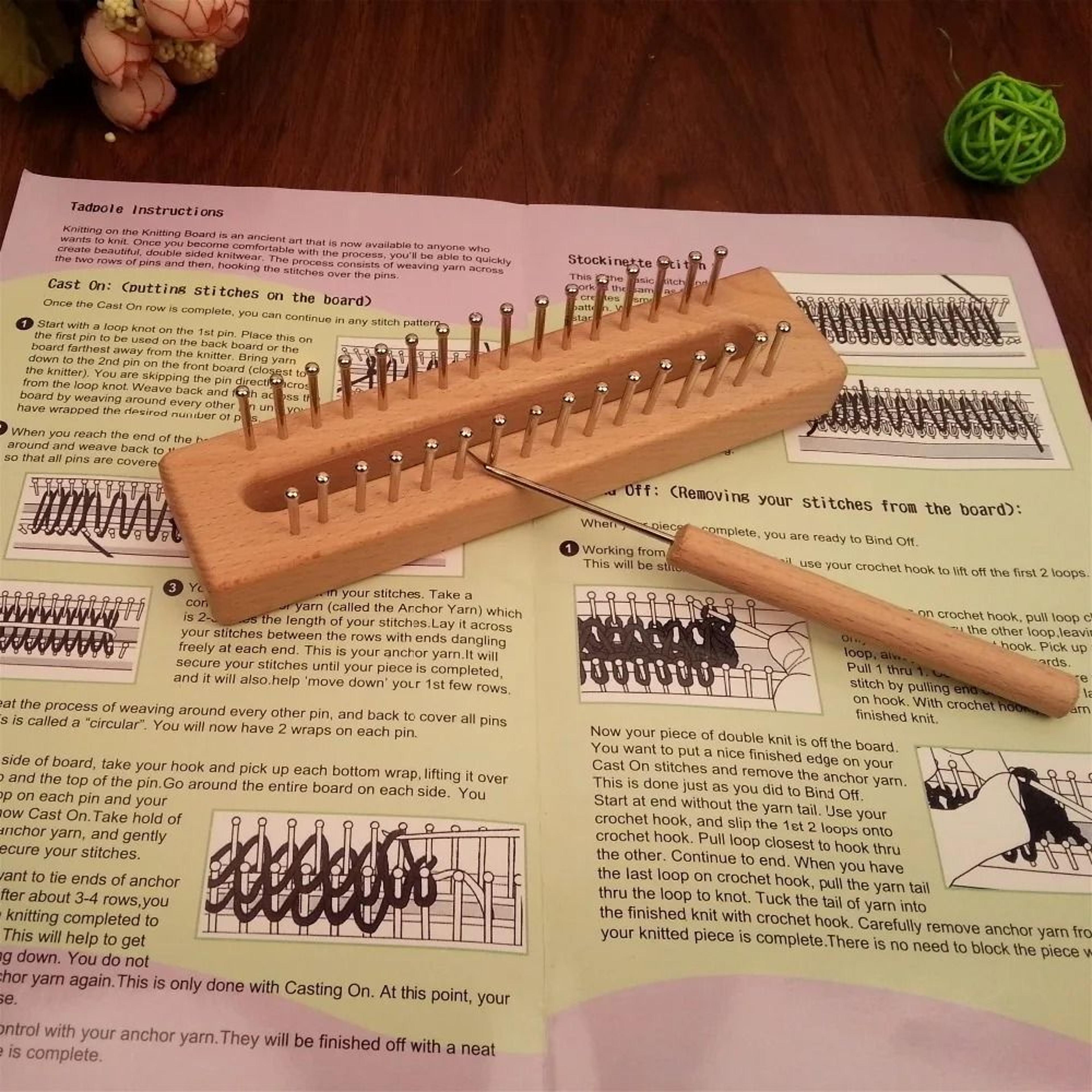 Wooden Board Knitting Loom And Easy Weaving Tool For DIY Handmade Crafts 2