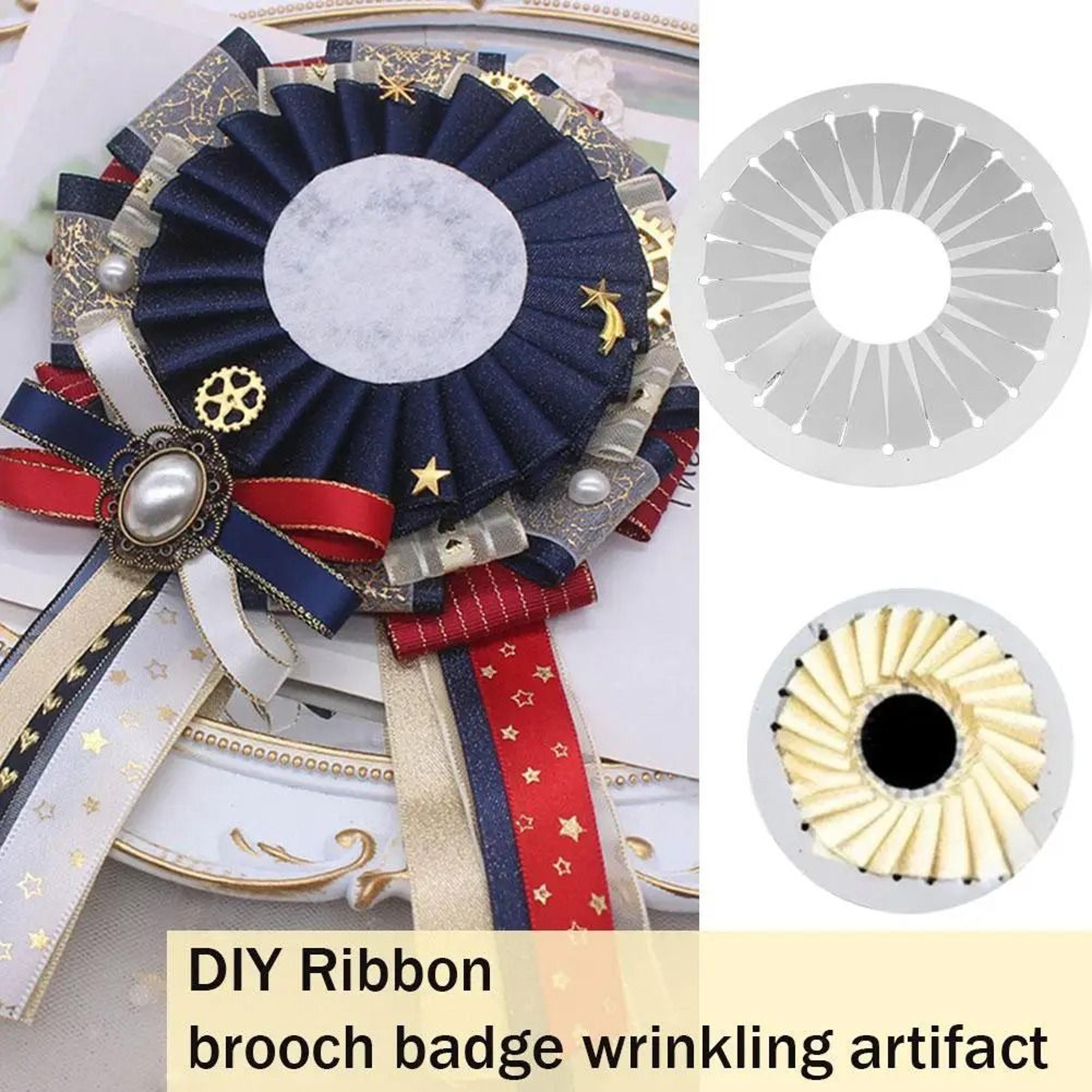 Handmade Ribbon Rosette Maker Tool And Folding Flower Pattern Board For Badges And Brooches 1
