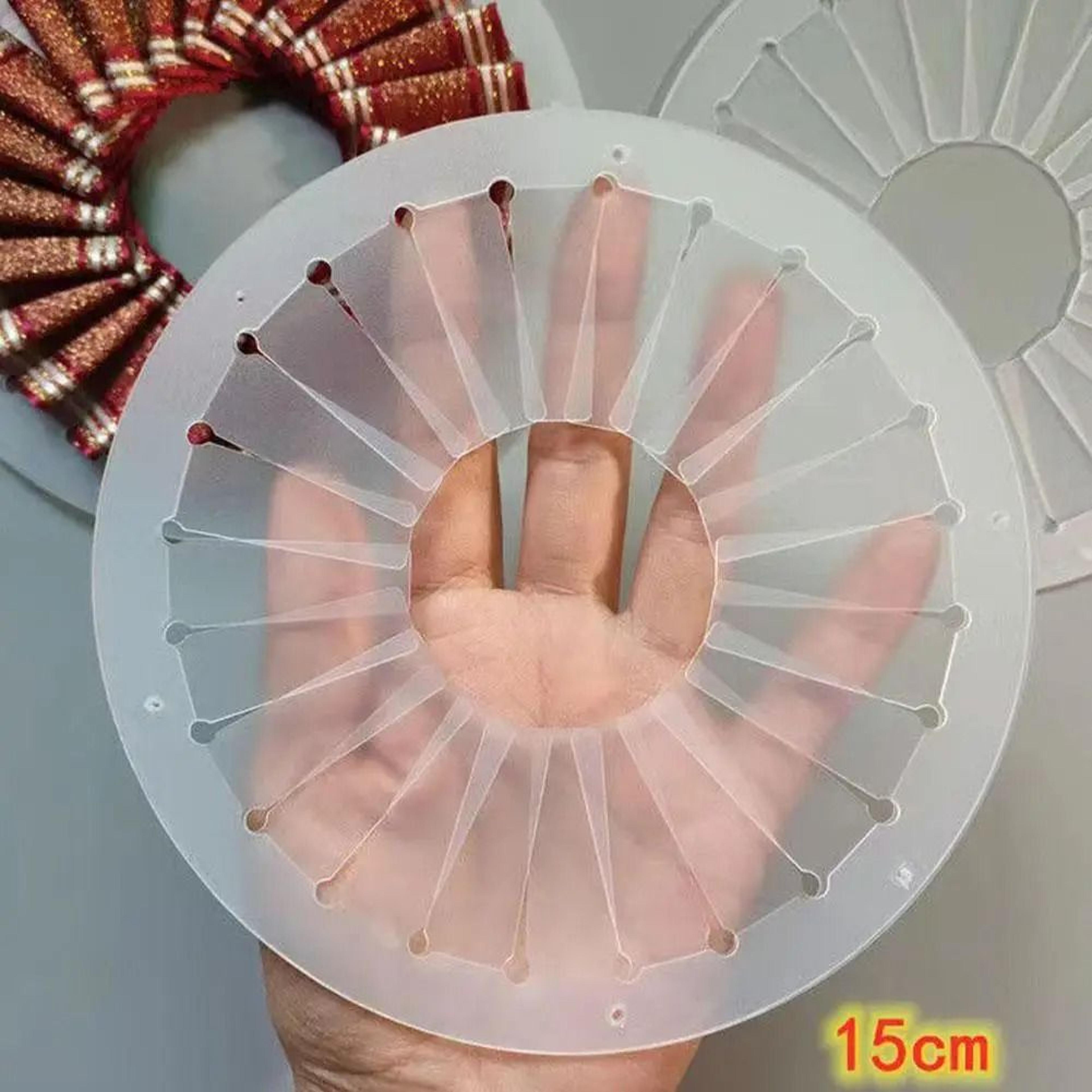 Handmade Ribbon Rosette Maker Tool And Folding Flower Pattern Board For Badges And Brooches 3