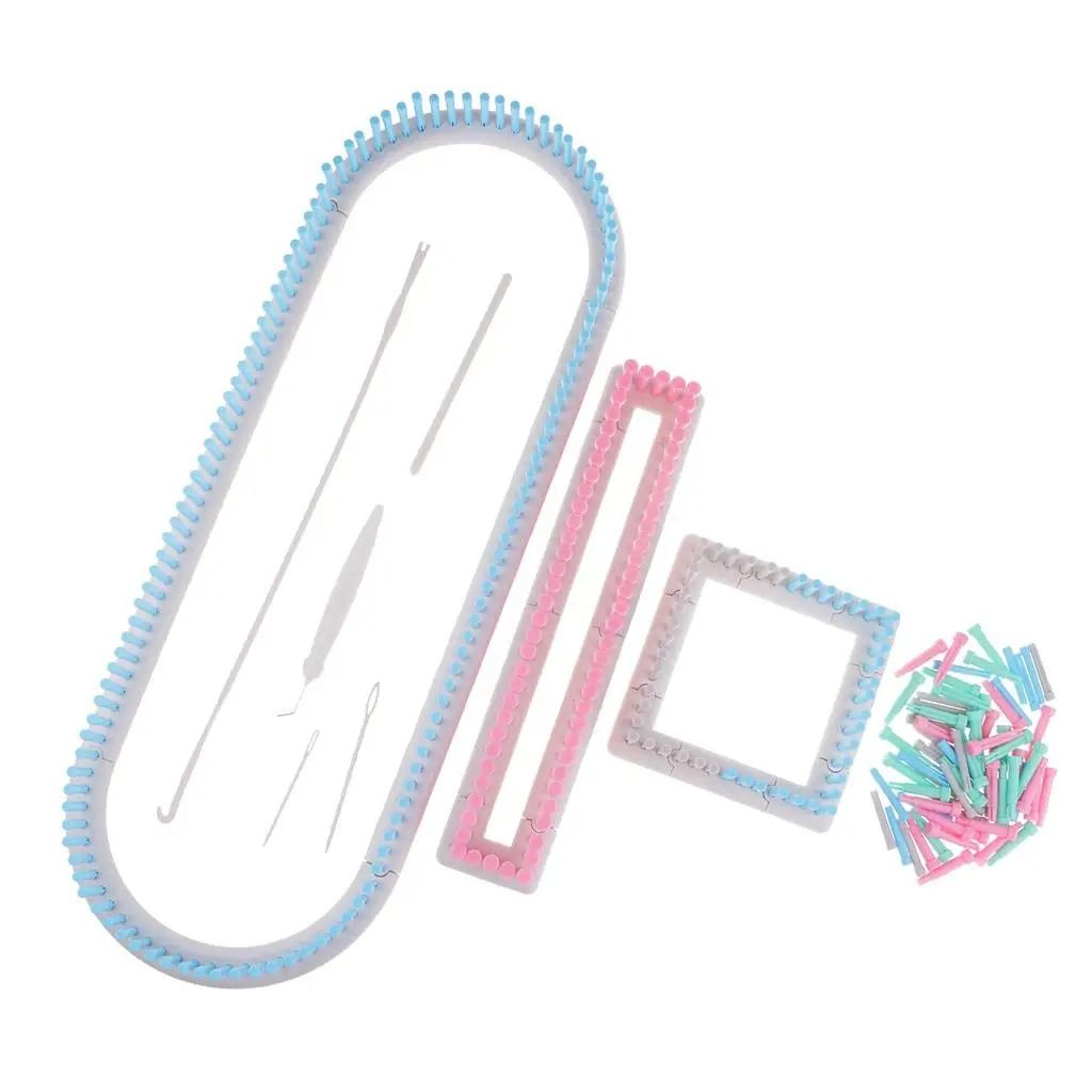 Long Knitting Board Loom Set With Craft Accessories For DIY Scarf Blanket And Sweater Weaving 3