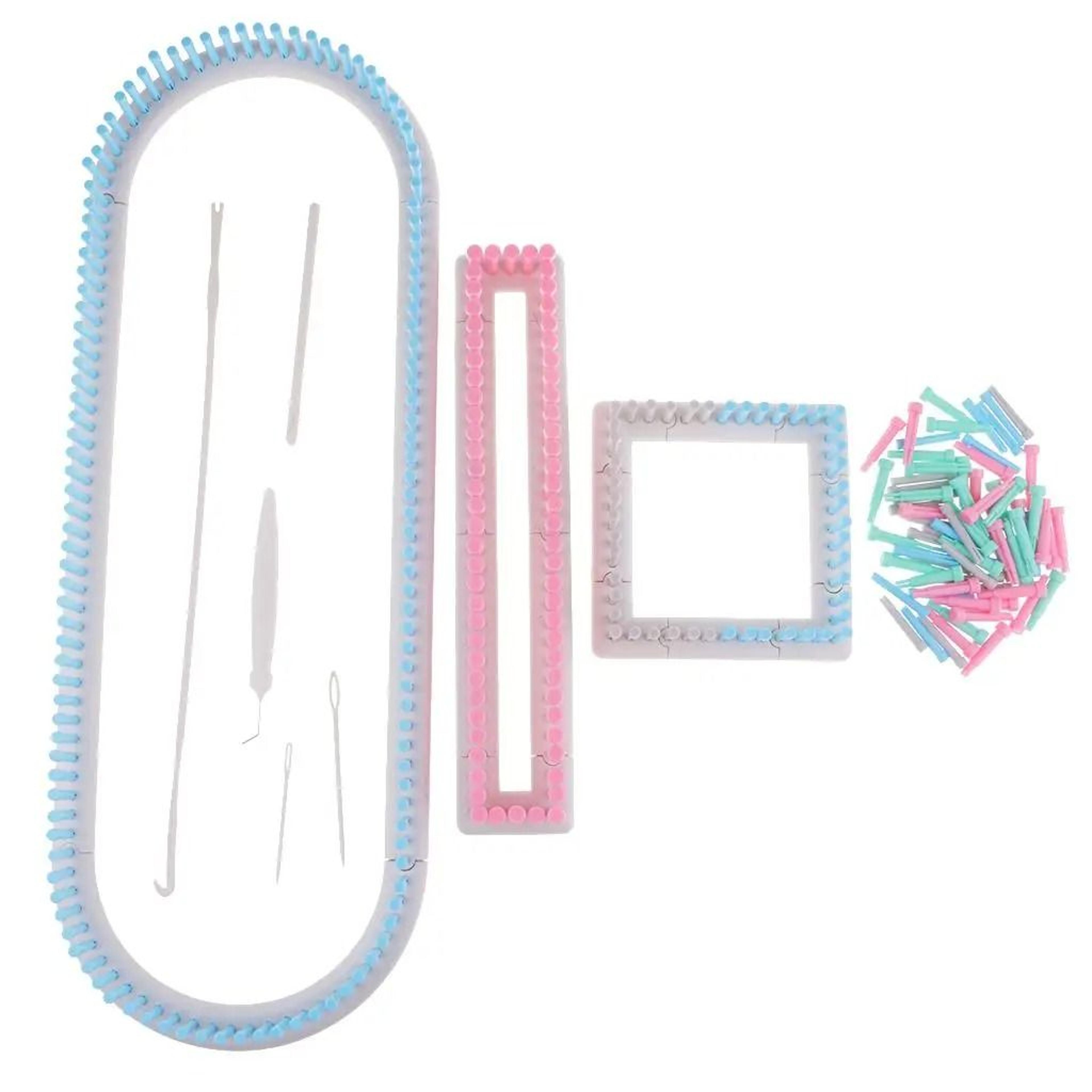 Long Knitting Board Loom Set With Craft Accessories For DIY Scarf Blanket And Sweater Weaving 4