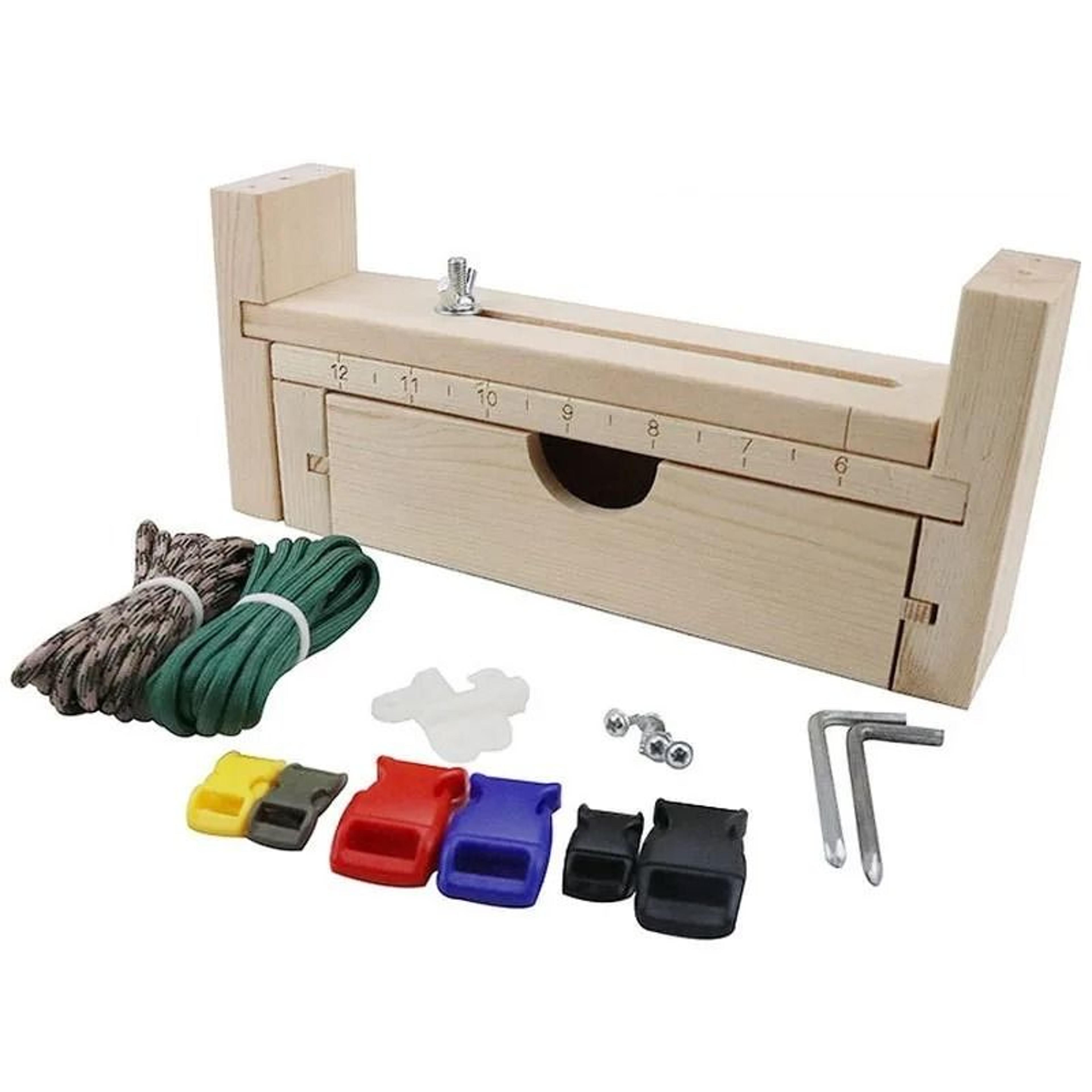 Adjustable Wooden Paracord Bracelet Jig Set And Rope Weaving Workbench Platform 9