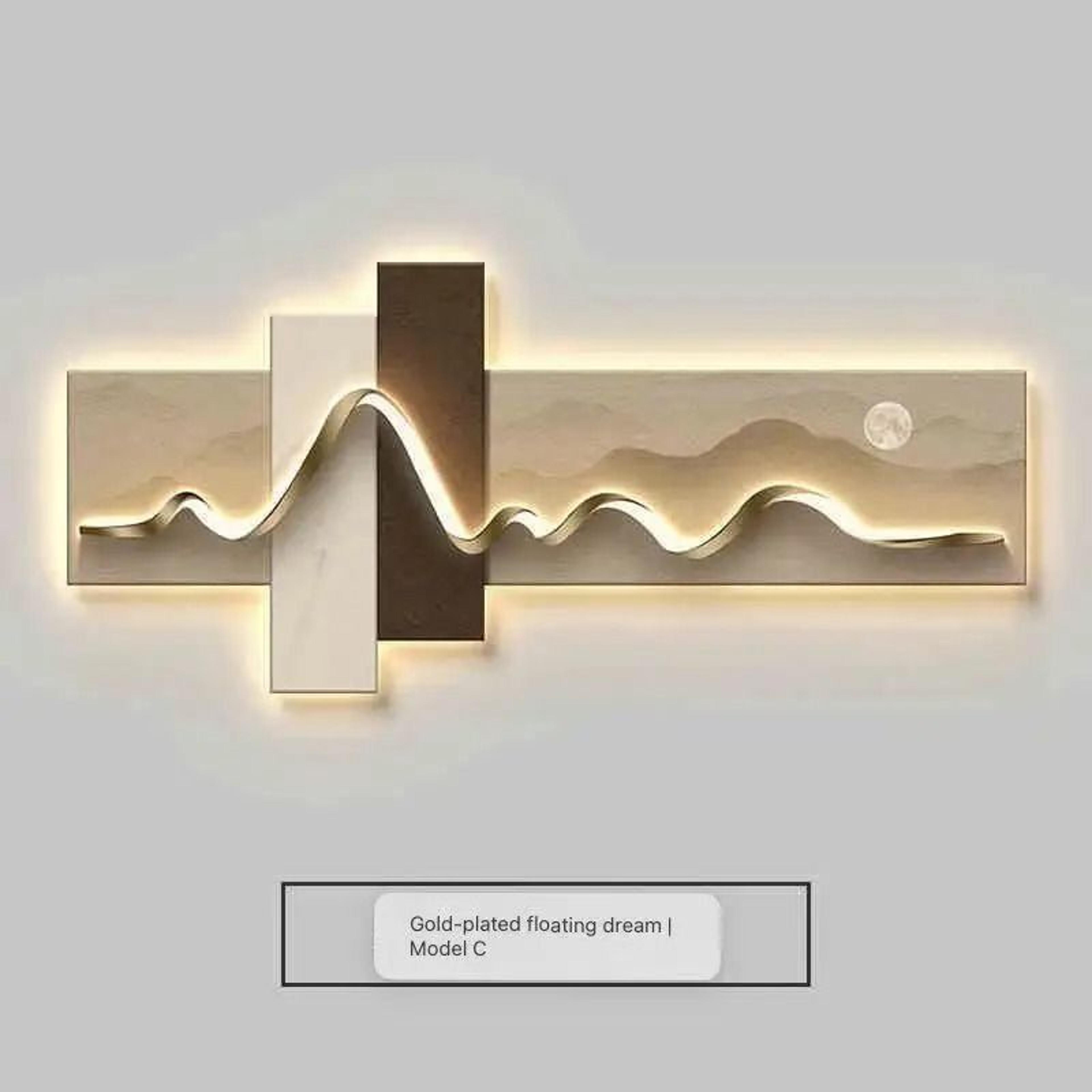 Modern Luxury LED Ambient Light Wall Art Painting For Living Room 5