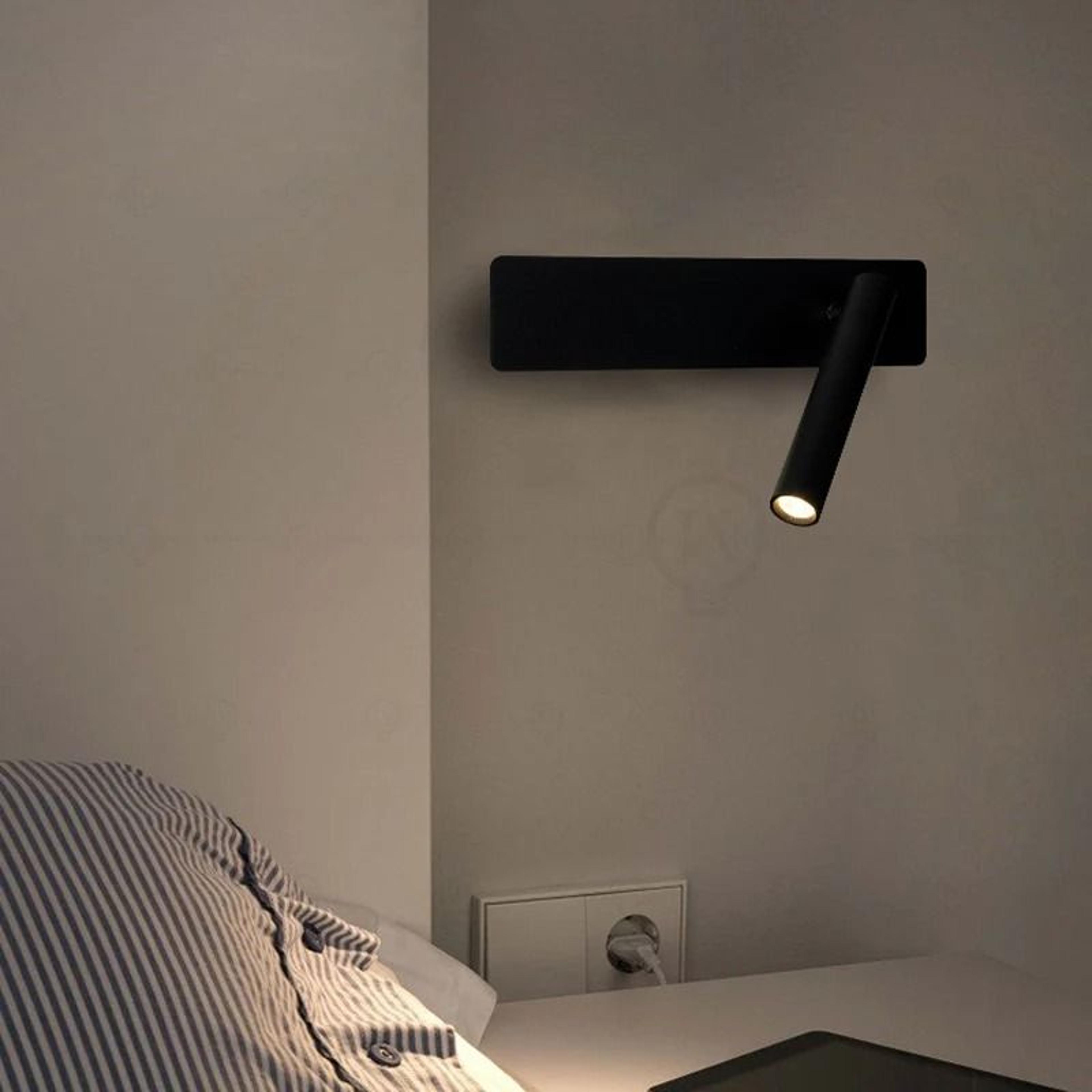 White Nordic LED Bedside Wall Sconce Lamp With Rotatable Spotlight And BuiltIn Switch 3