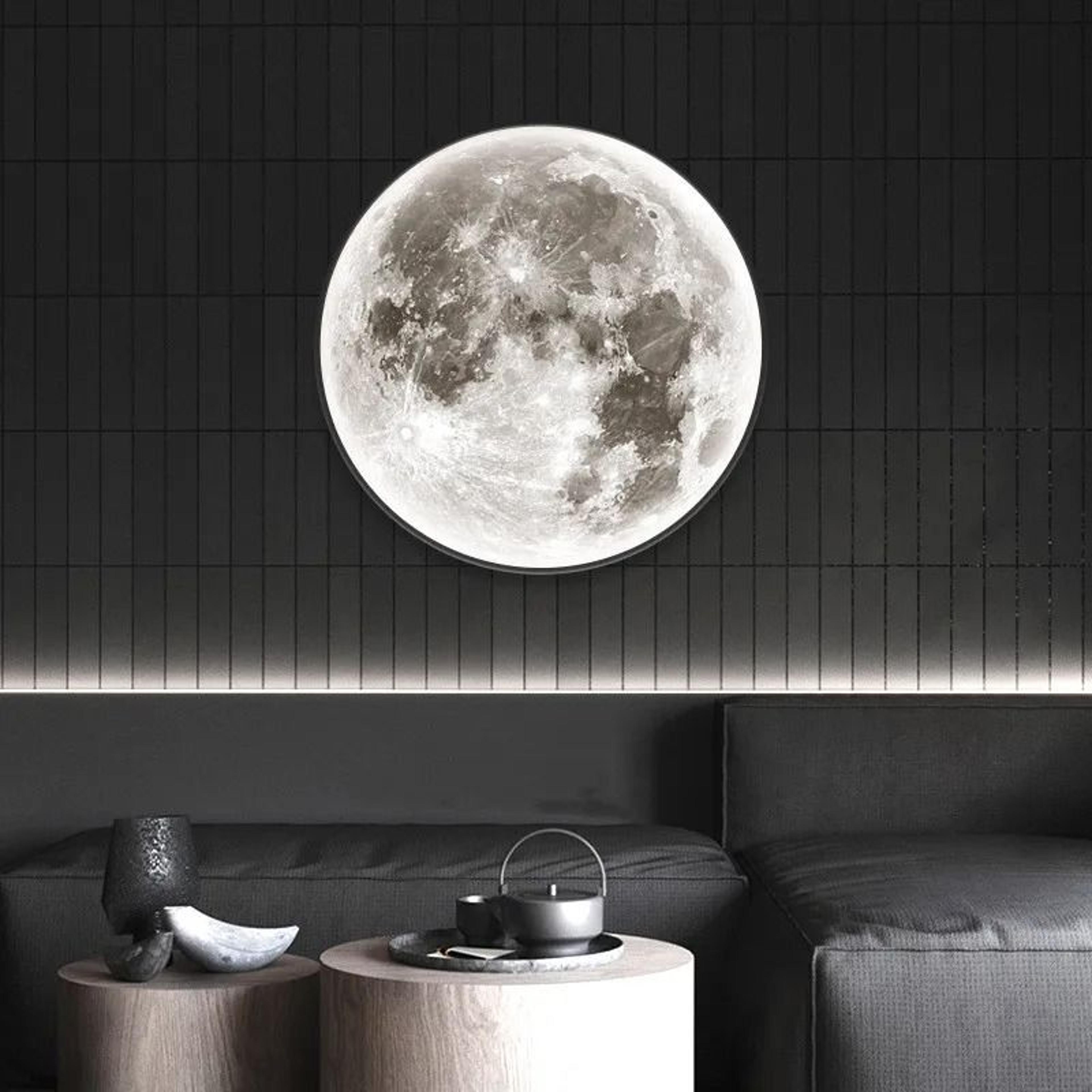 3d led moon wall lamp with remote control and dimmable ambient lighting for living room and bedroom