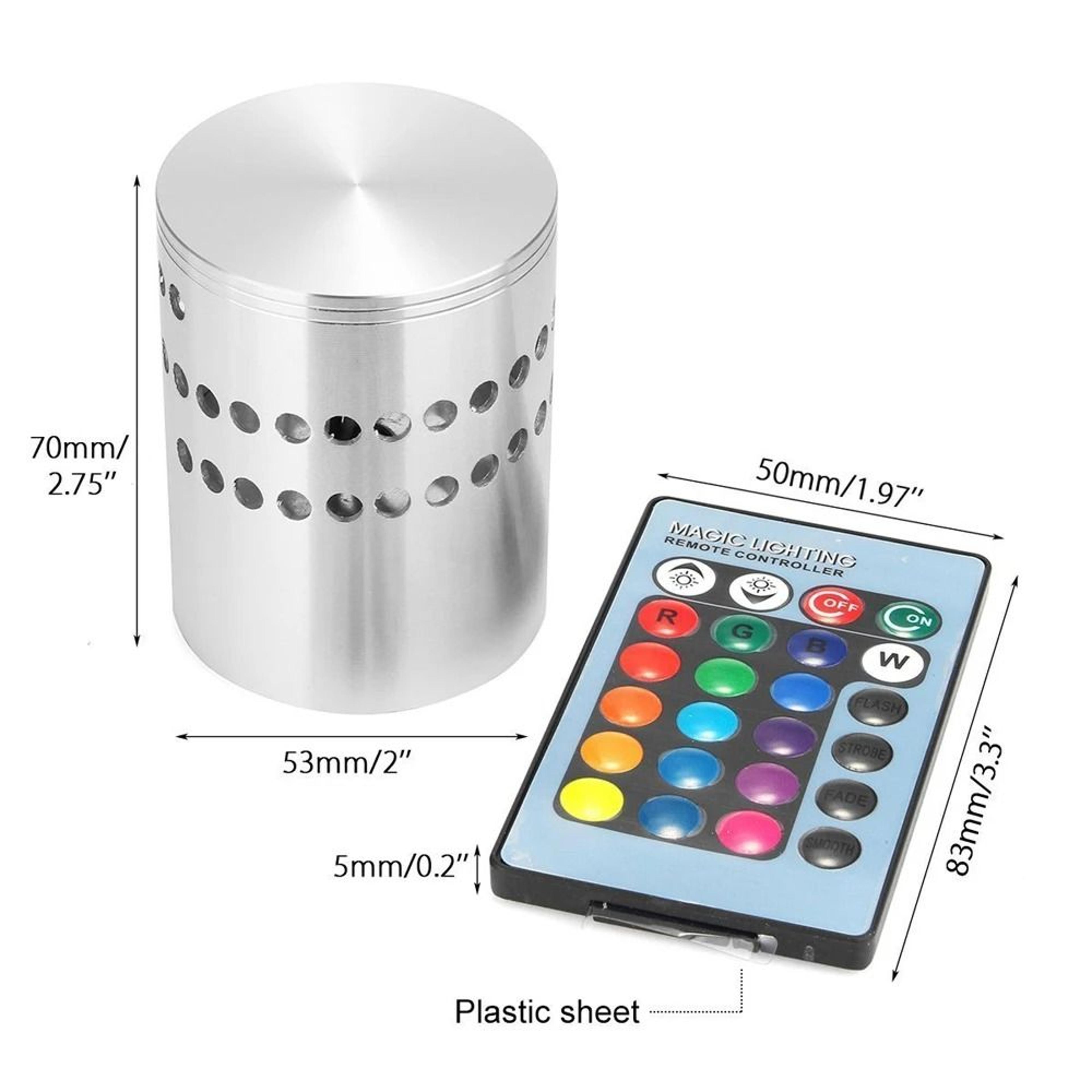 RGB Spiral Hole LED Wall Light With Remote Control For Party Bar KTV And Home Decoration 2