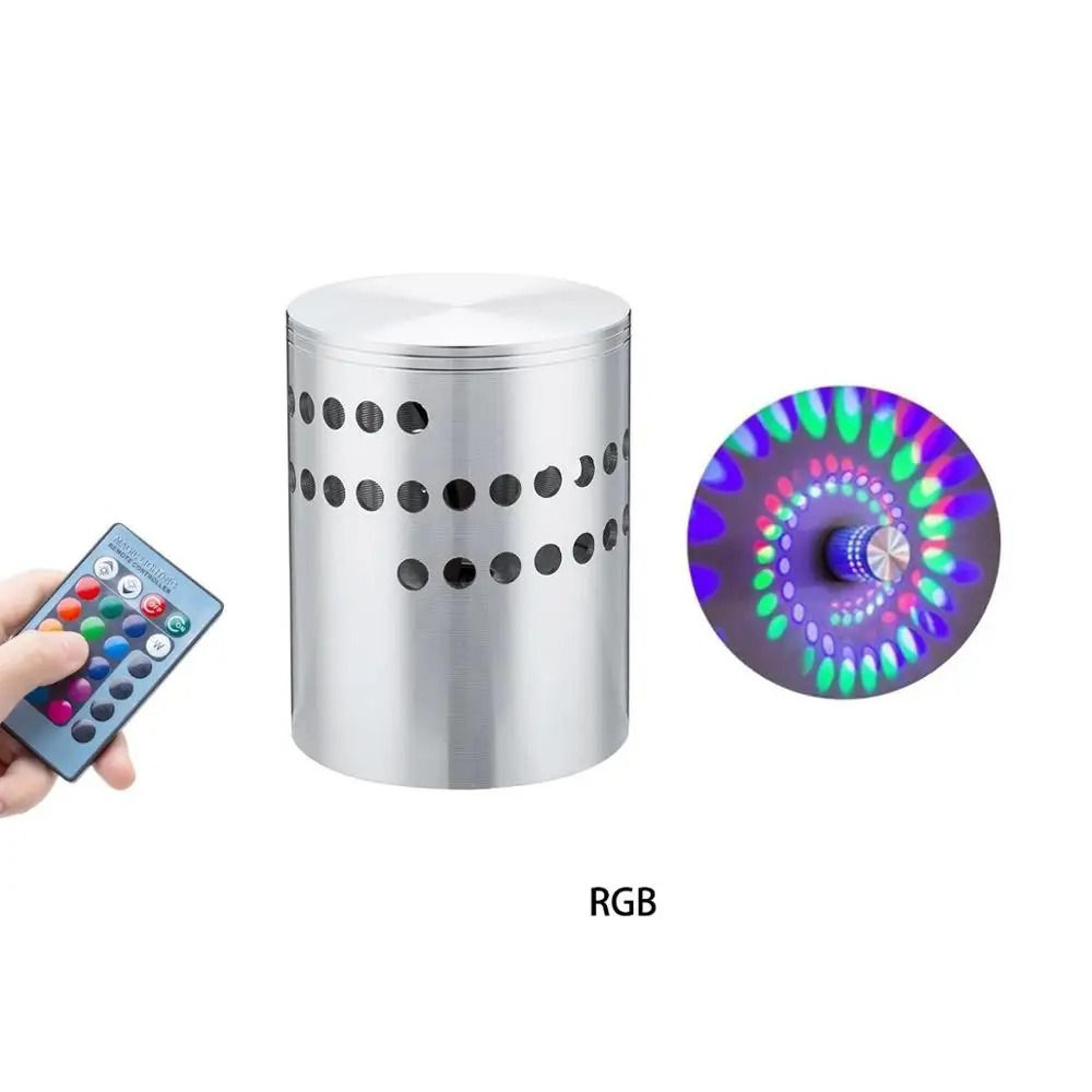 RGB Spiral Hole LED Wall Light With Remote Control For Party Bar KTV And Home Decoration 11