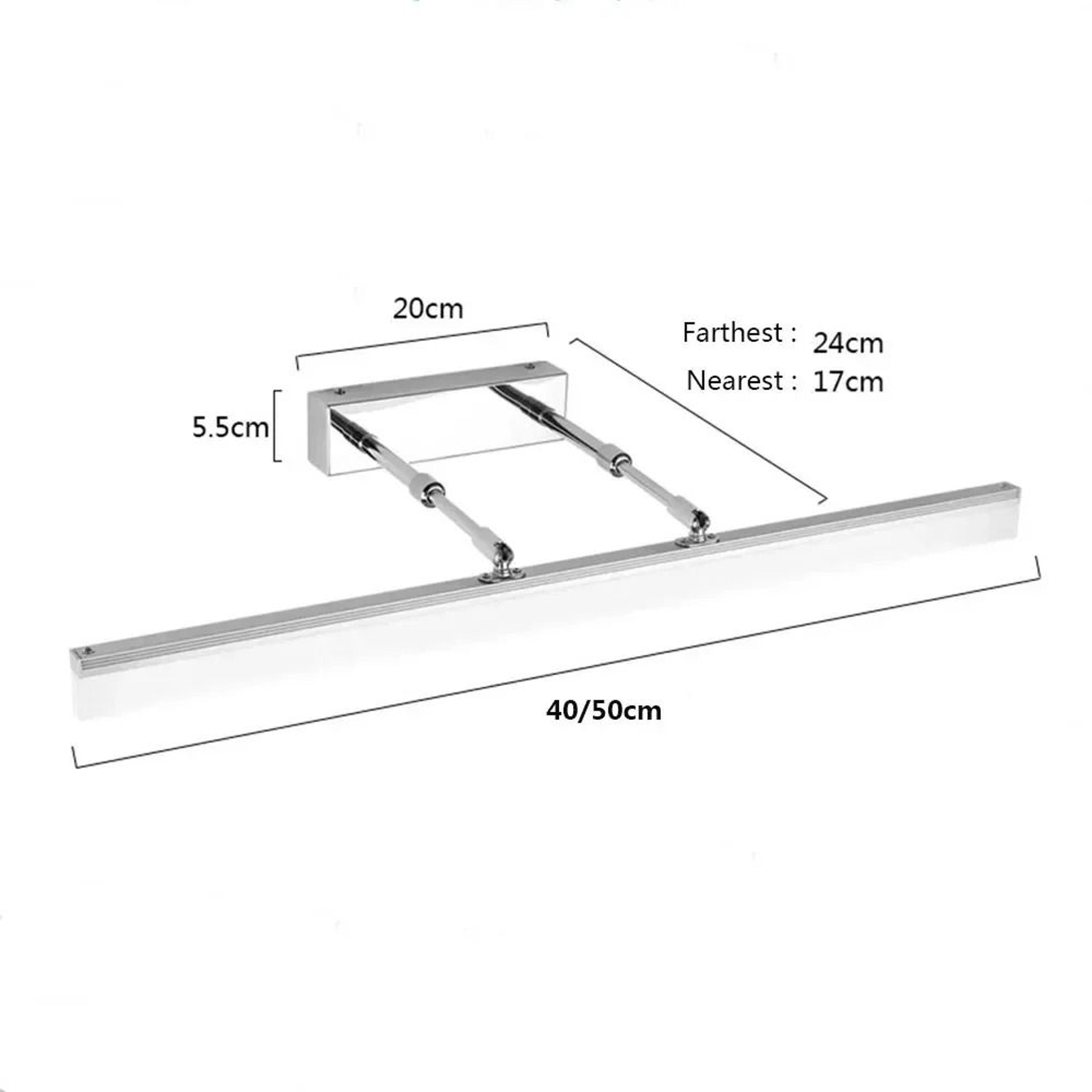 Waterproof Anti Fog Retractable LED Bathroom Mirror Front Wall Light For Makeup And Vanity 5