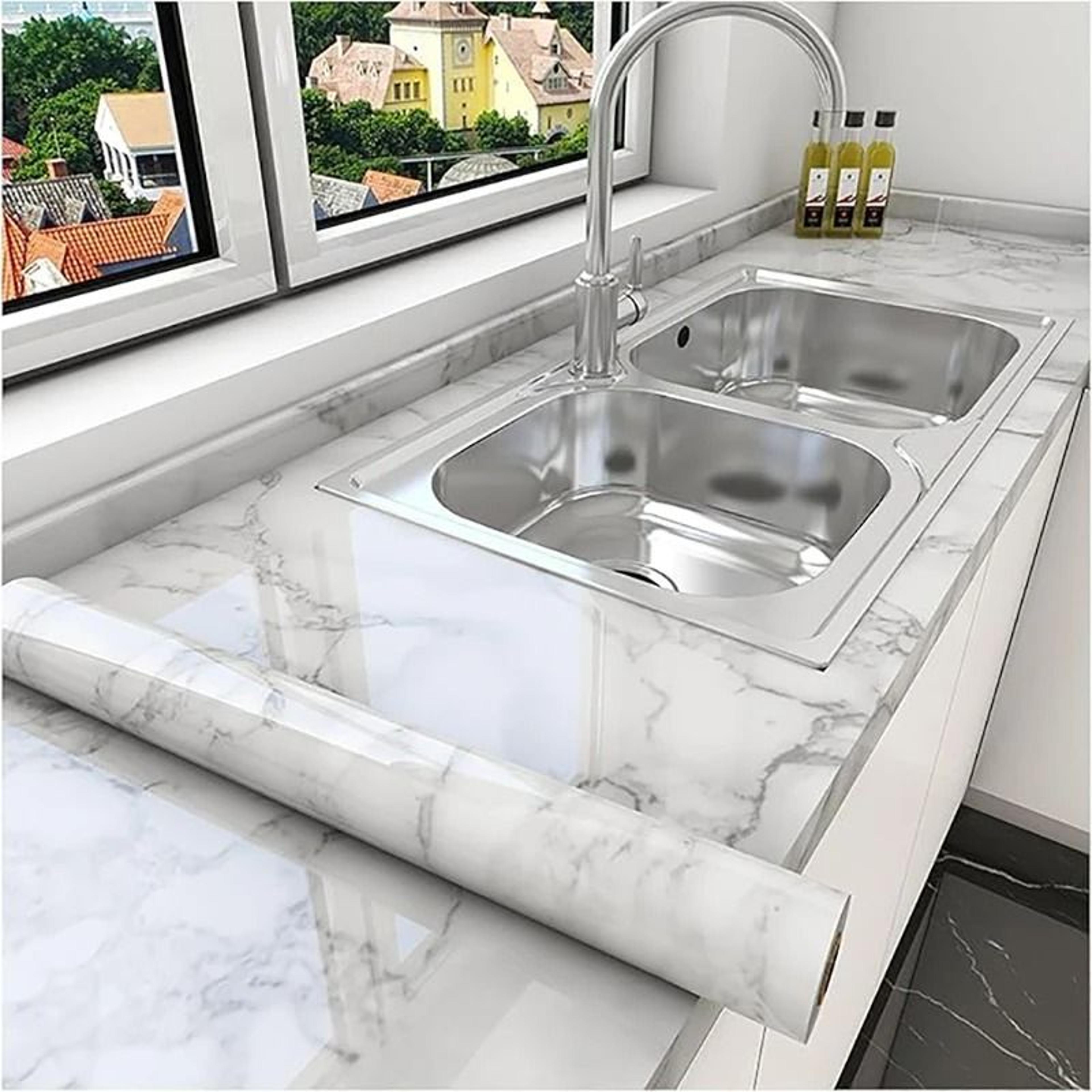 DIY Marble Self Adhesive Waterproof Wallpaper For Bathroom Kitchen Countertop And Cabinet 13