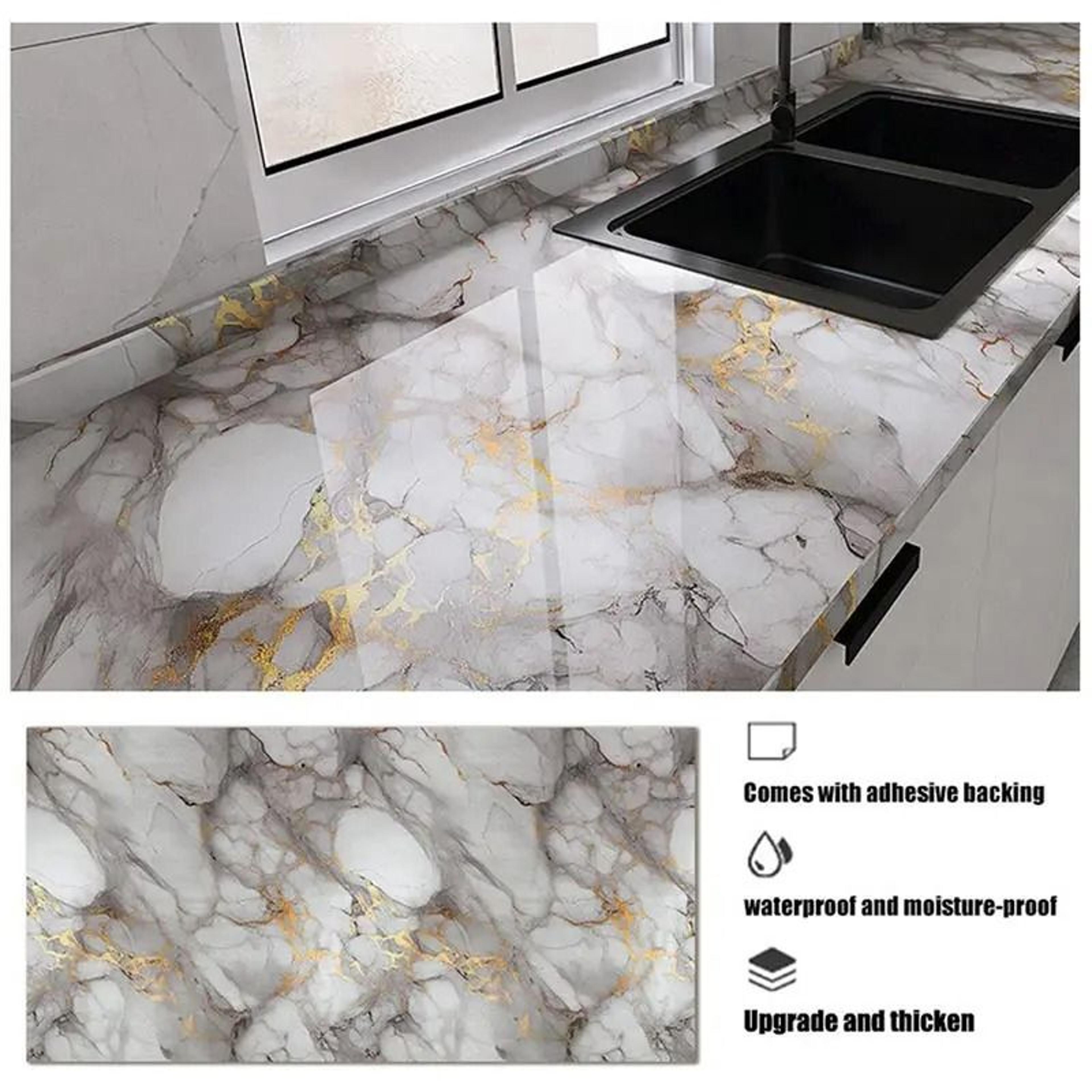 DIY Marble Self Adhesive Waterproof Wallpaper For Bathroom Kitchen Countertop And Cabinet 6