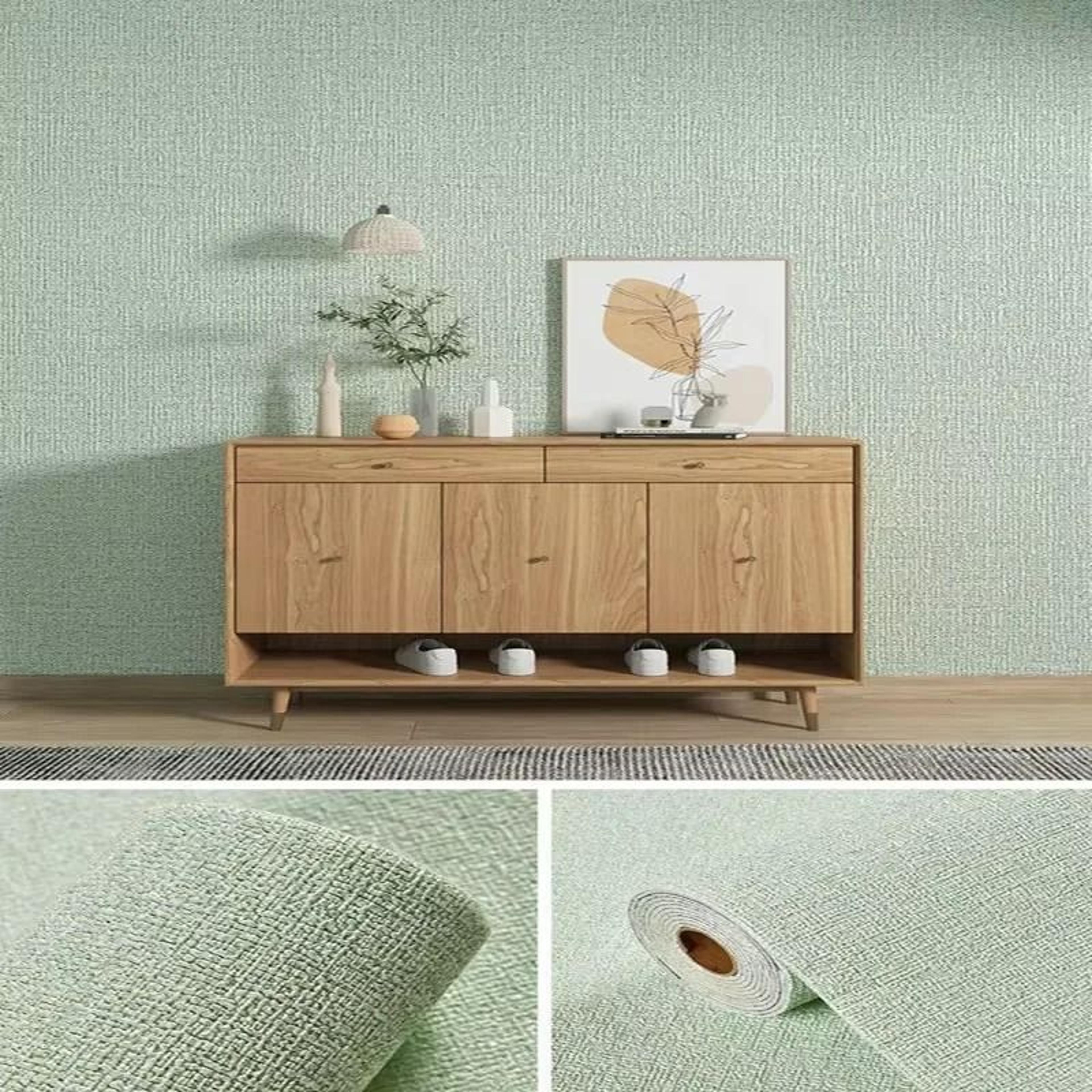 3D Continuous Self Adhesive Linen Wallpaper Waterproof Wall Sticker For Bedroom Living Room And Kit 12