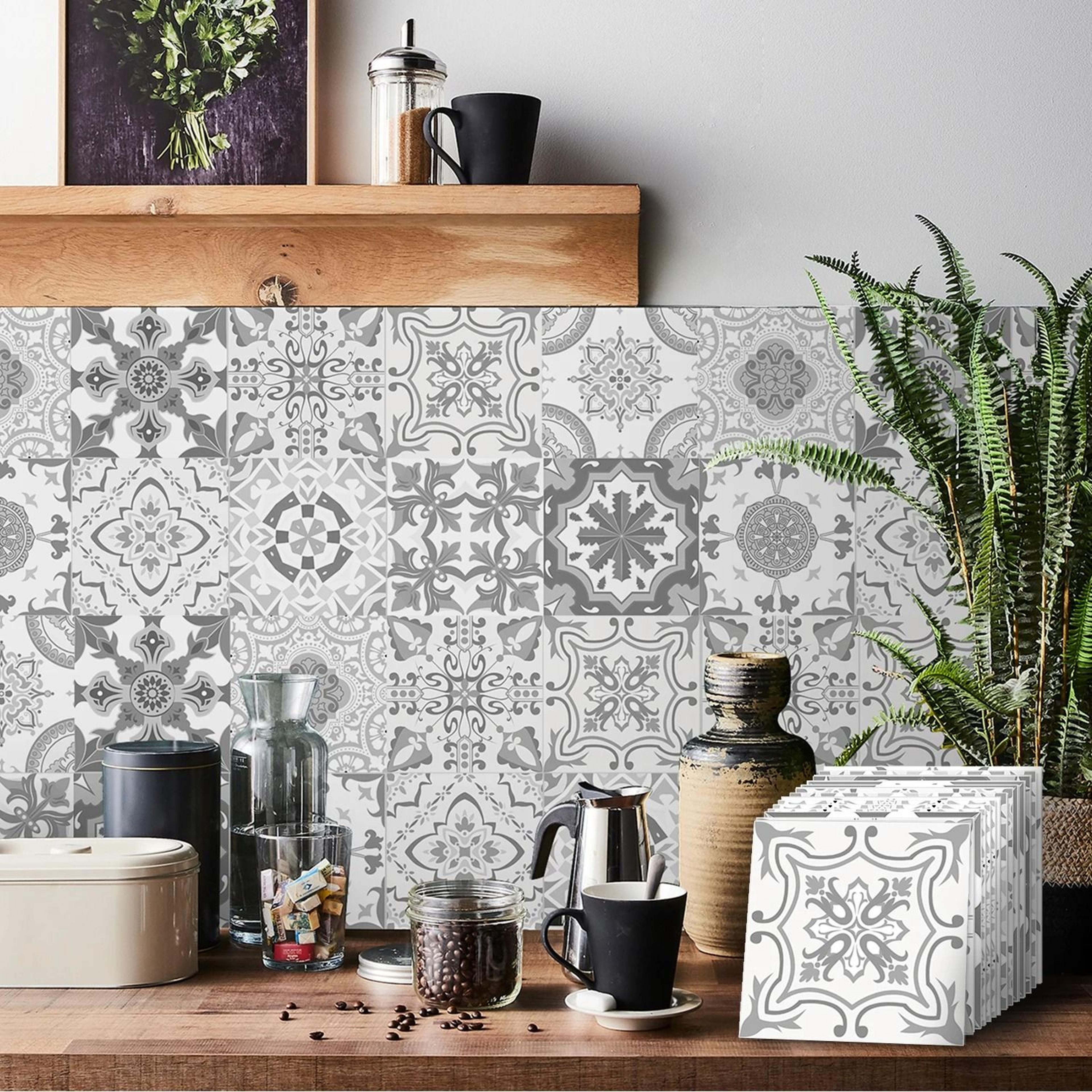 24Piece Set Tile Self Adhesive Waterproof Wall Stickers For Kitchen Backsplash Living Room And Bedr 9
