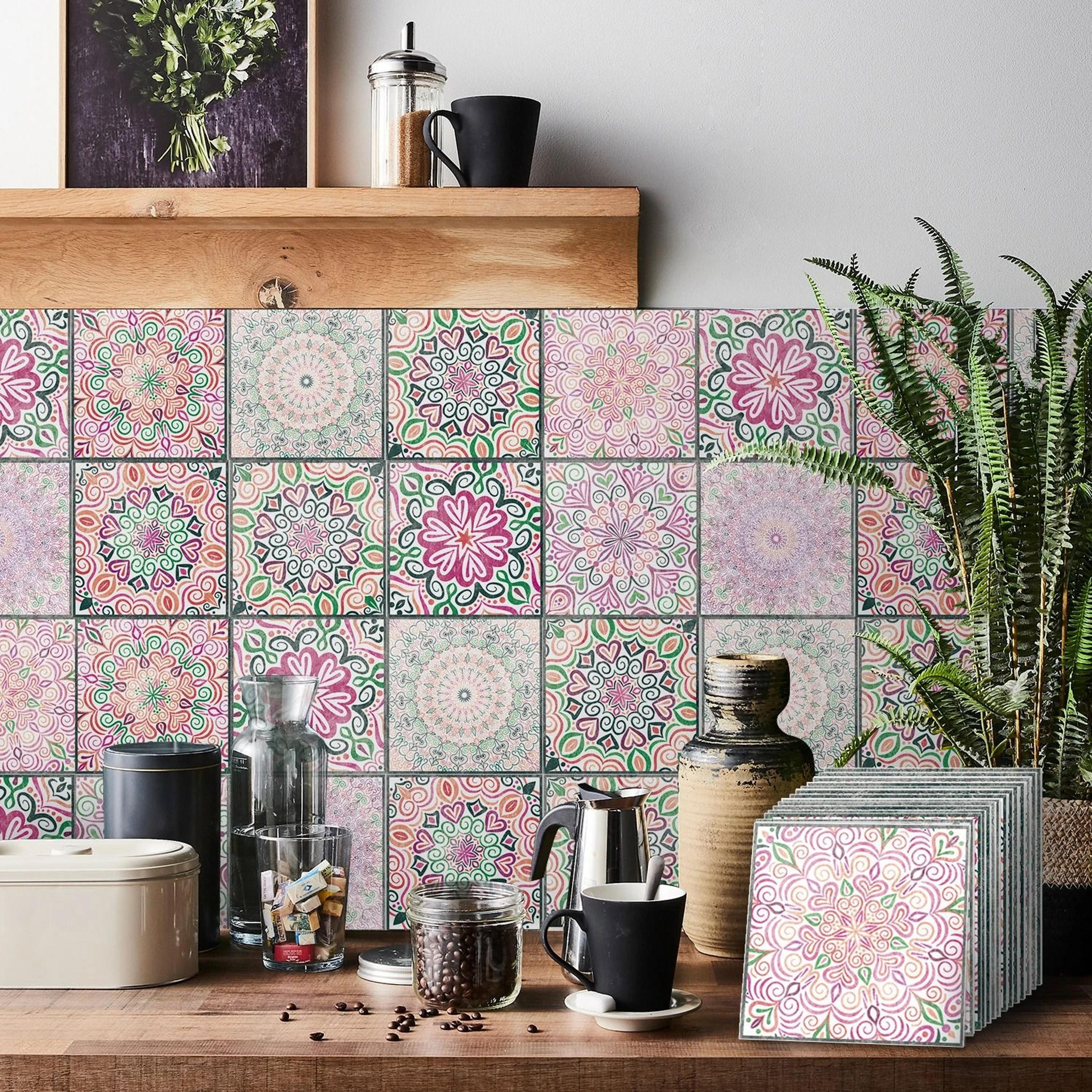 24Piece Set Tile Self Adhesive Waterproof Wall Stickers For Kitchen Backsplash Living Room And Bedr 11