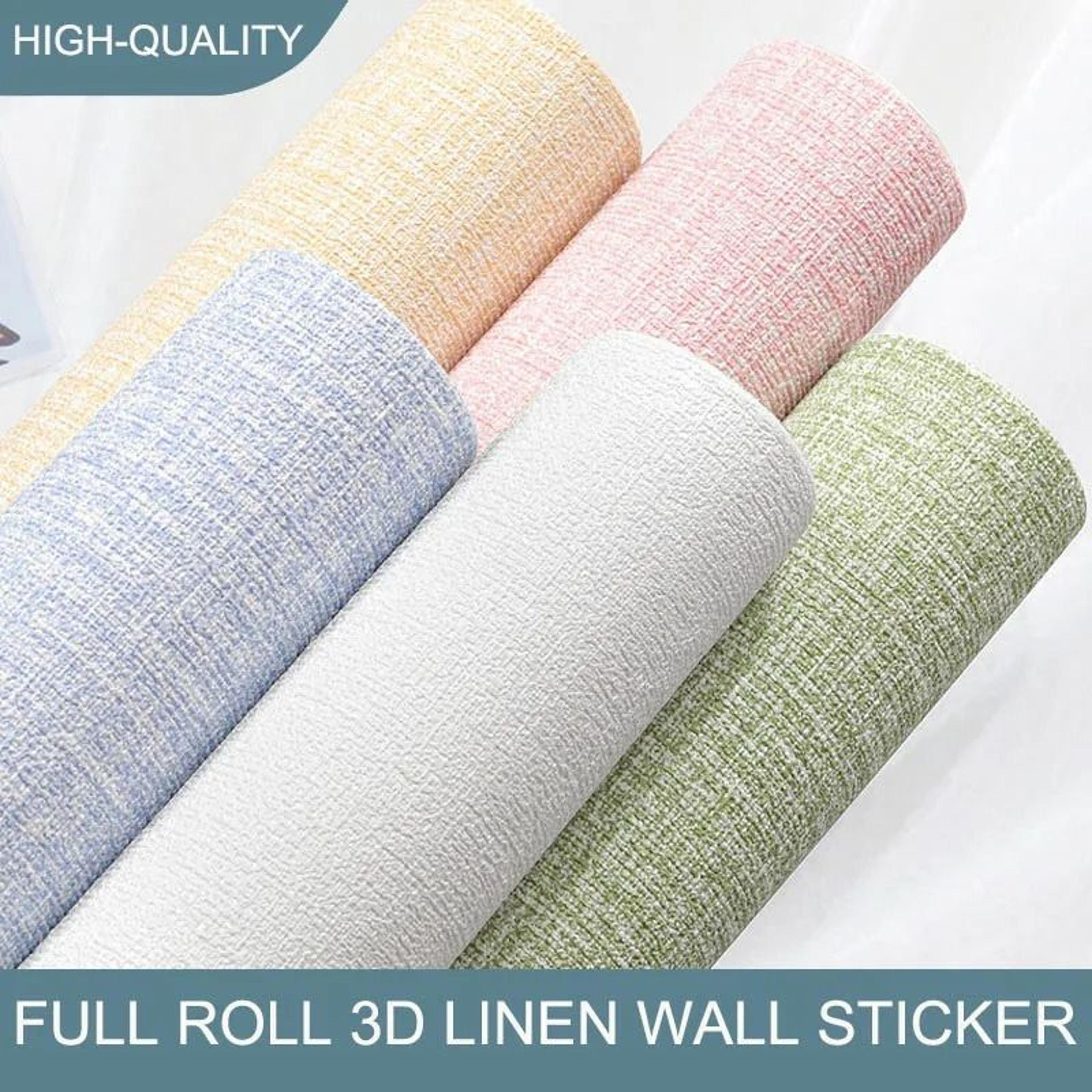 thickened linen 3d foam self adhesive pvc wallpaper for background wall renovation