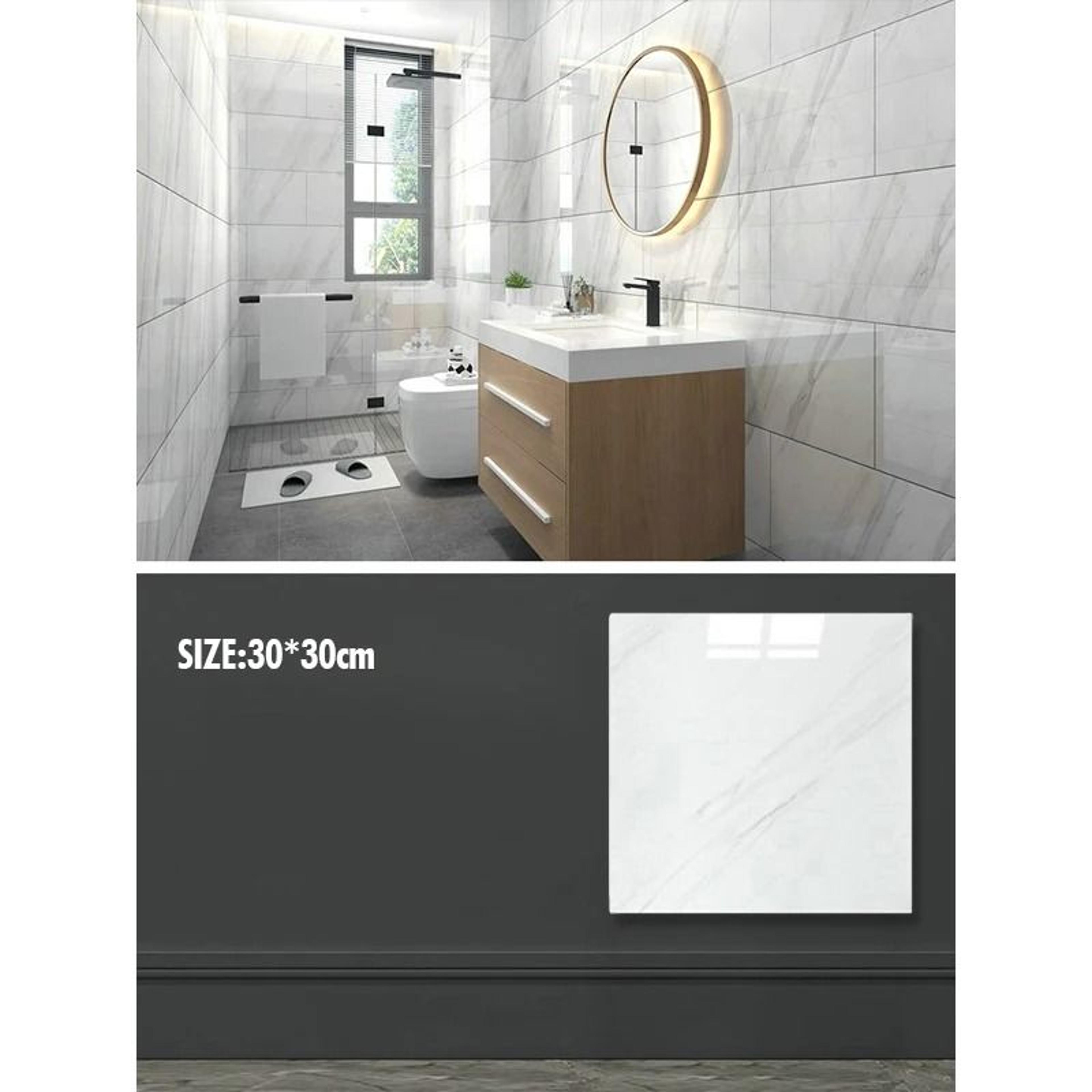 Waterproof Marble Tile PVC Self Adhesive Vinyl Wall Stickers For Bathroom Kitchen And Cupboard Back 12
