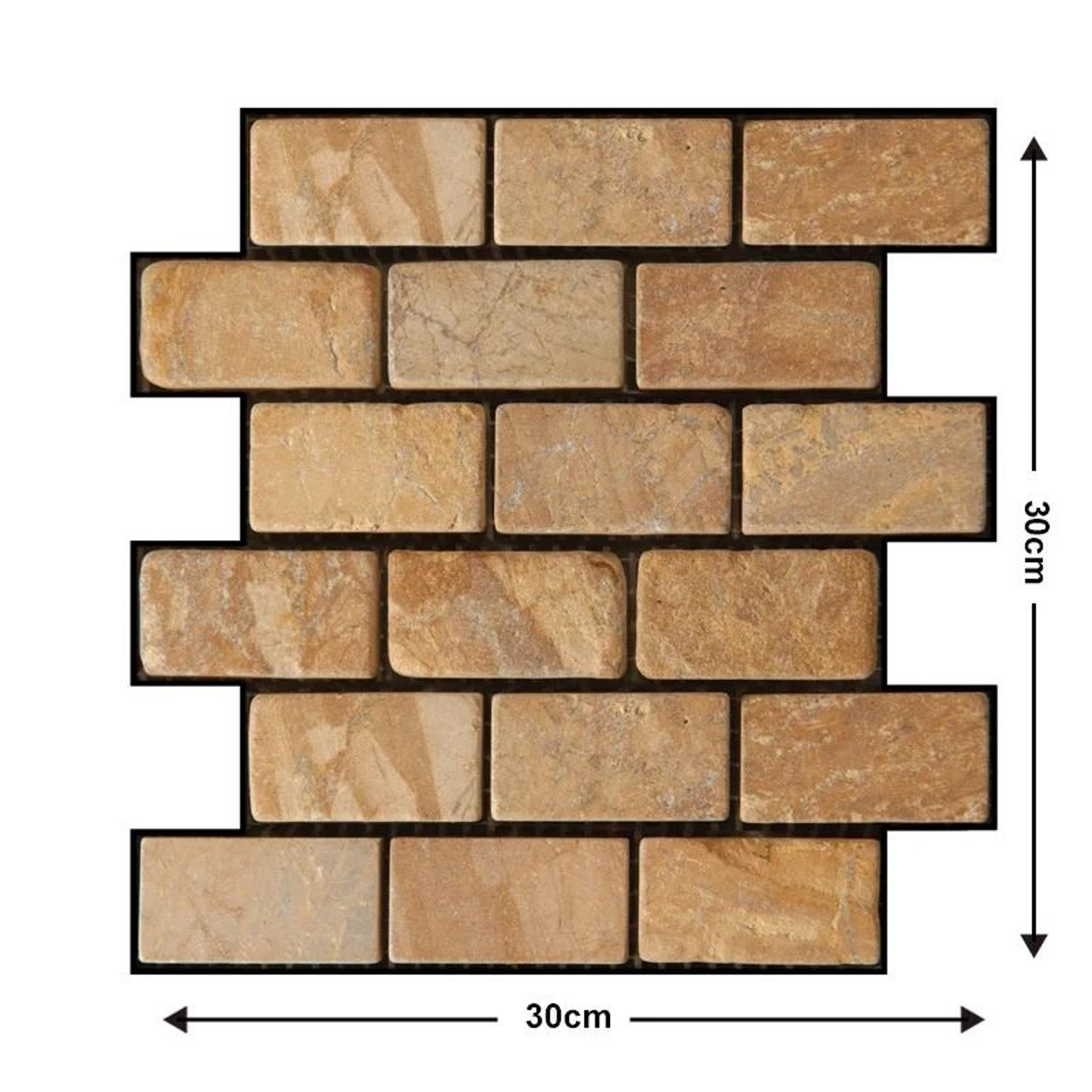 Self Adhesive Tile Wall Sticker 3D PVC Covers Waterproof Wallpaper For Kitchen Cupboard Bathroom 6