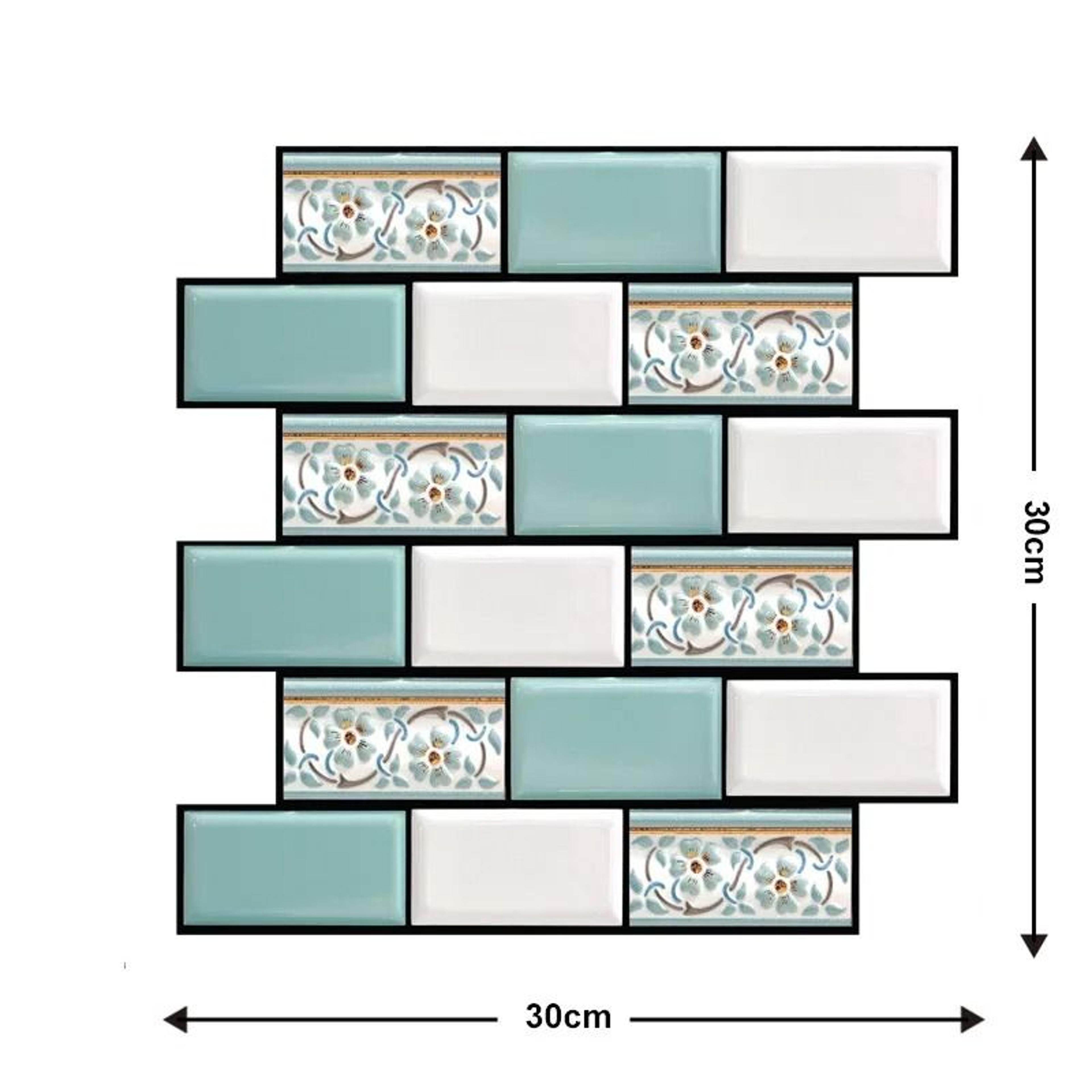 Self Adhesive Tile Wall Sticker 3D PVC Covers Waterproof Wallpaper For Kitchen Cupboard Bathroom 21