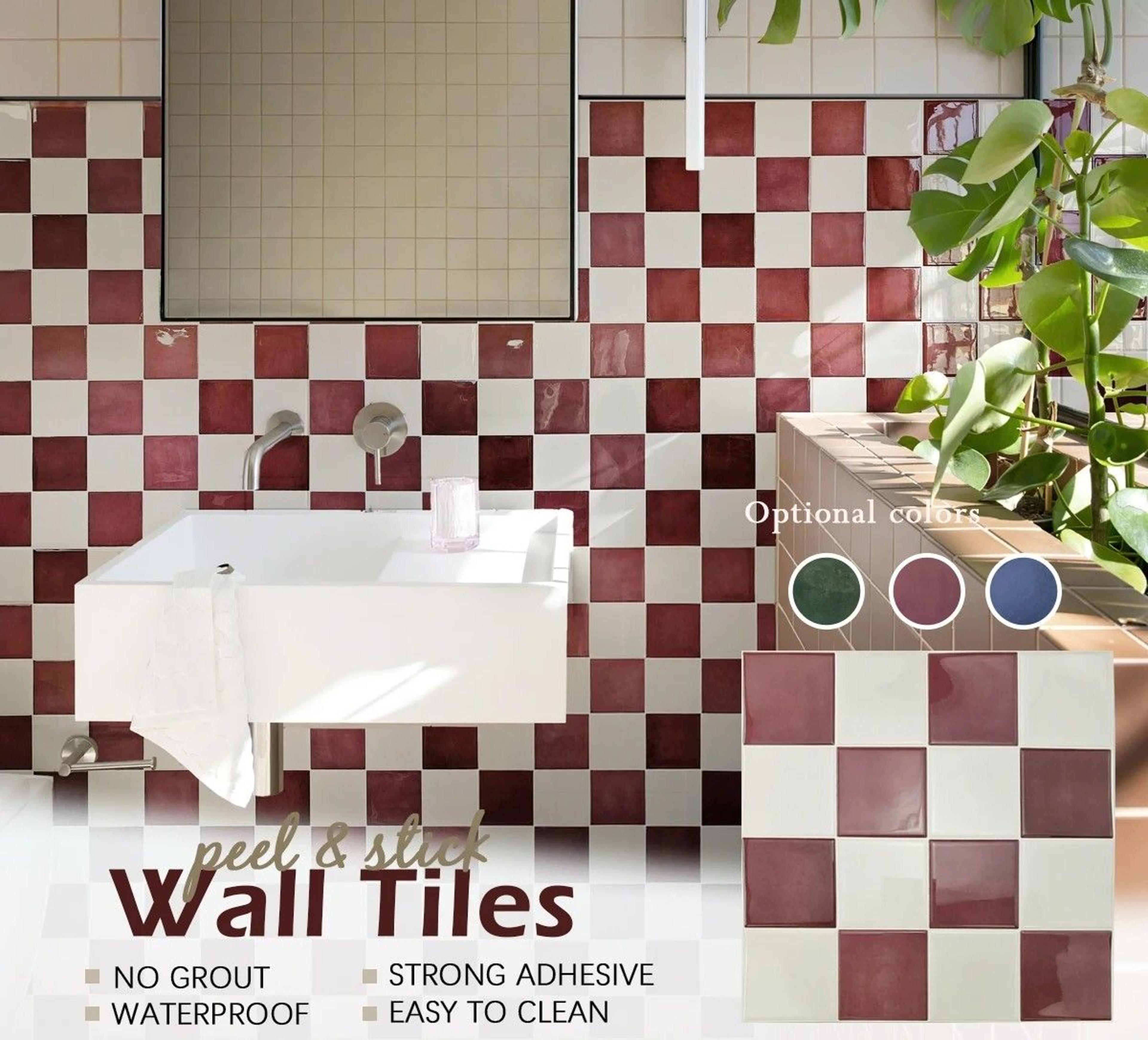 3D Mosaic Style Self Adhesive Wall Tile Kitchen Backsplash Square Stickers For Kitchen Wall Decorat 2