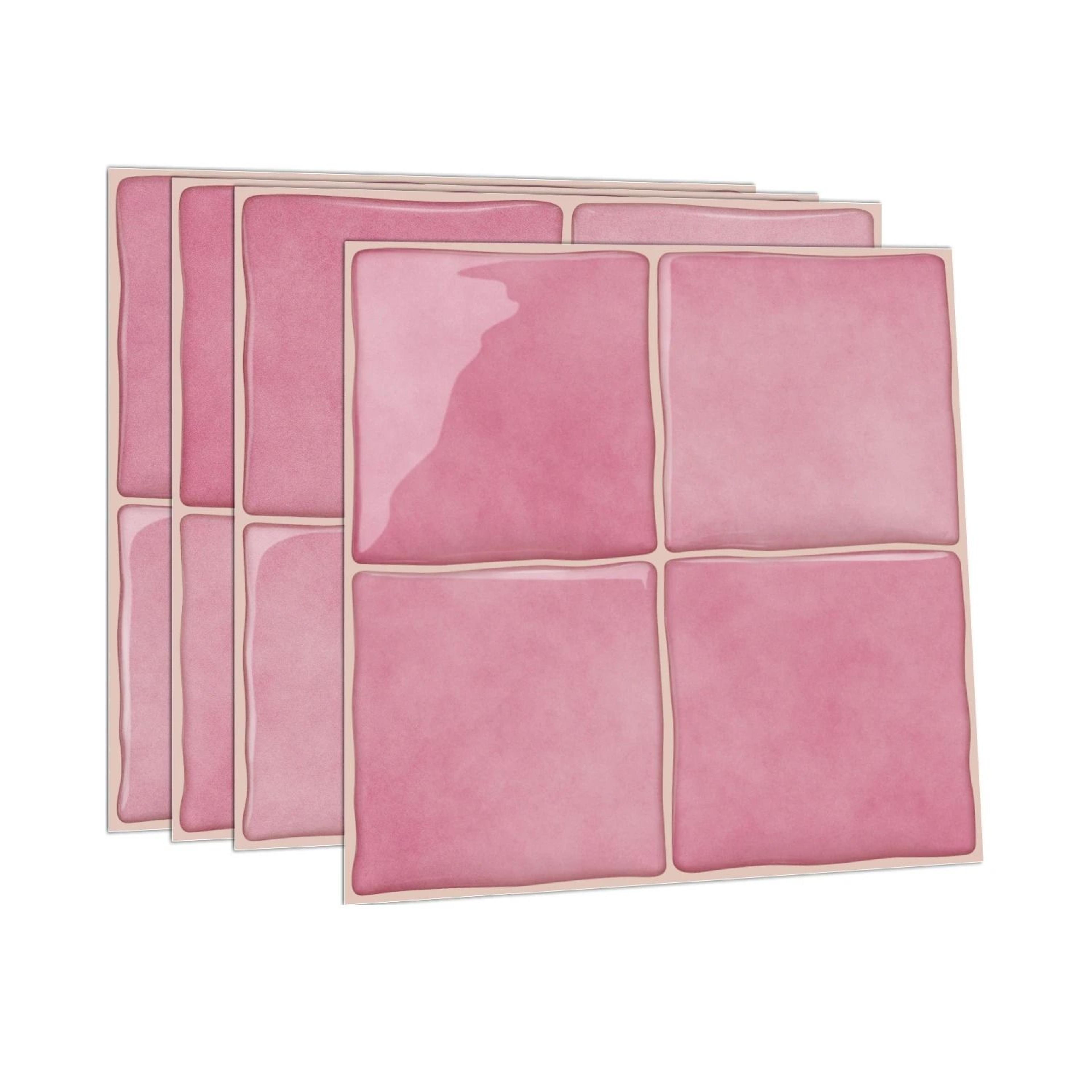 Emerald Glazed Ceramic Texture Wall Decals PET And PU Moisture Proof Peel And Stick Backsplash For  10