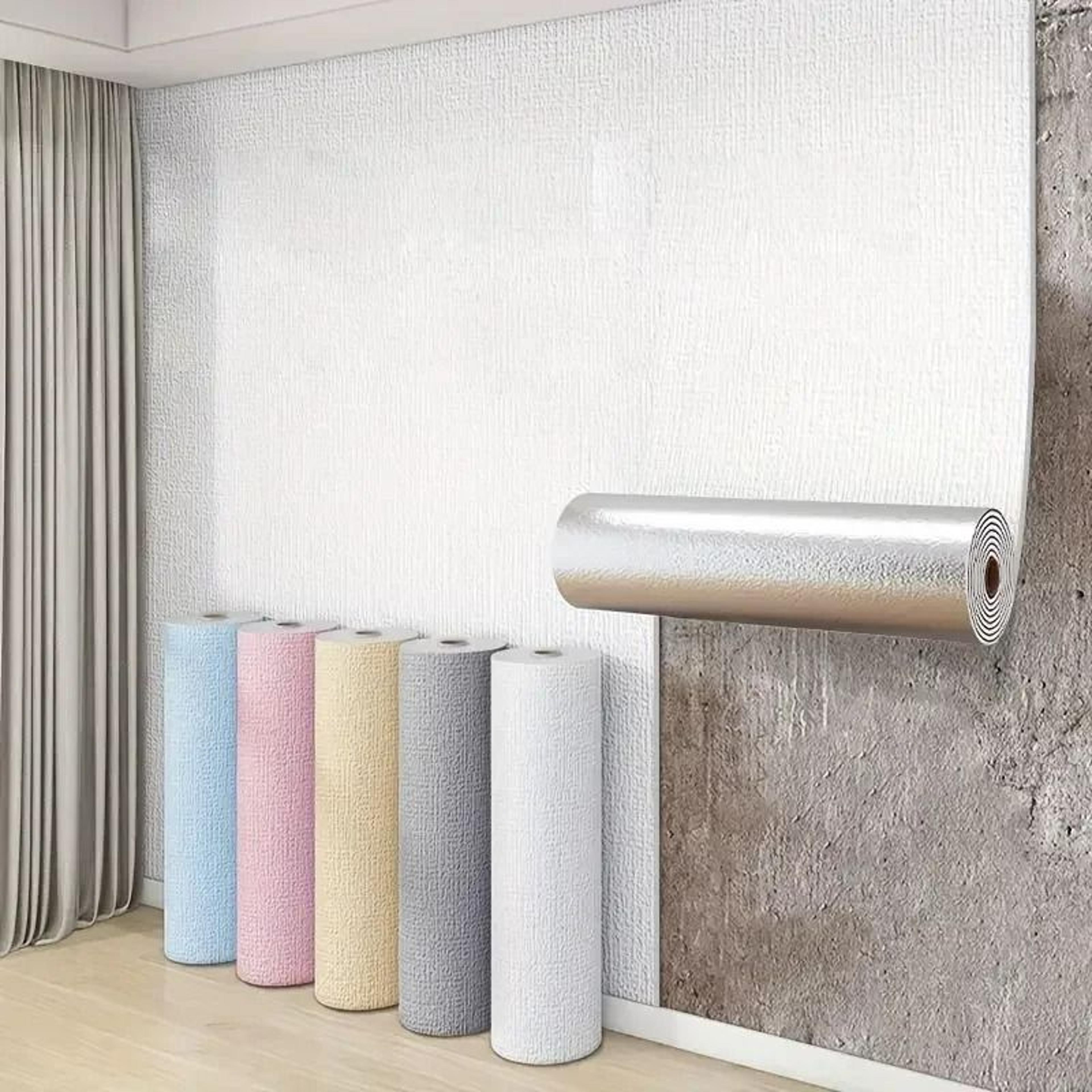 Textile Textured Architectural Surface Film Waterproof Self Adhesive Soft Foam Wallpaper Roll For H 0